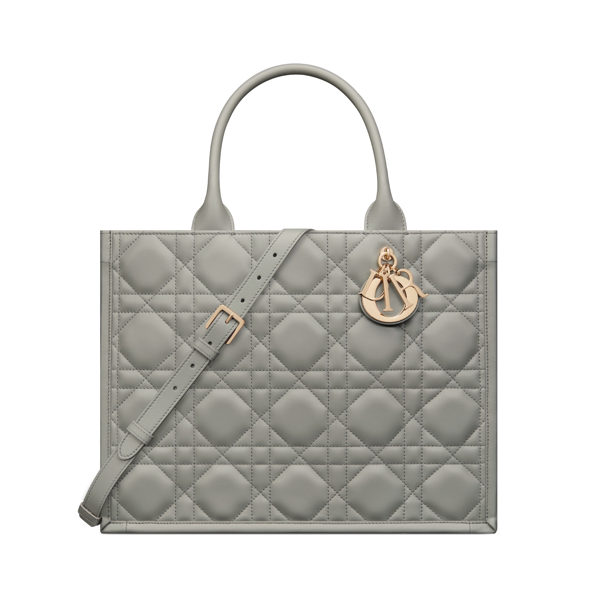 Medium Dior Book Tote Deep Ocean Blue Macrocannage Calfskin