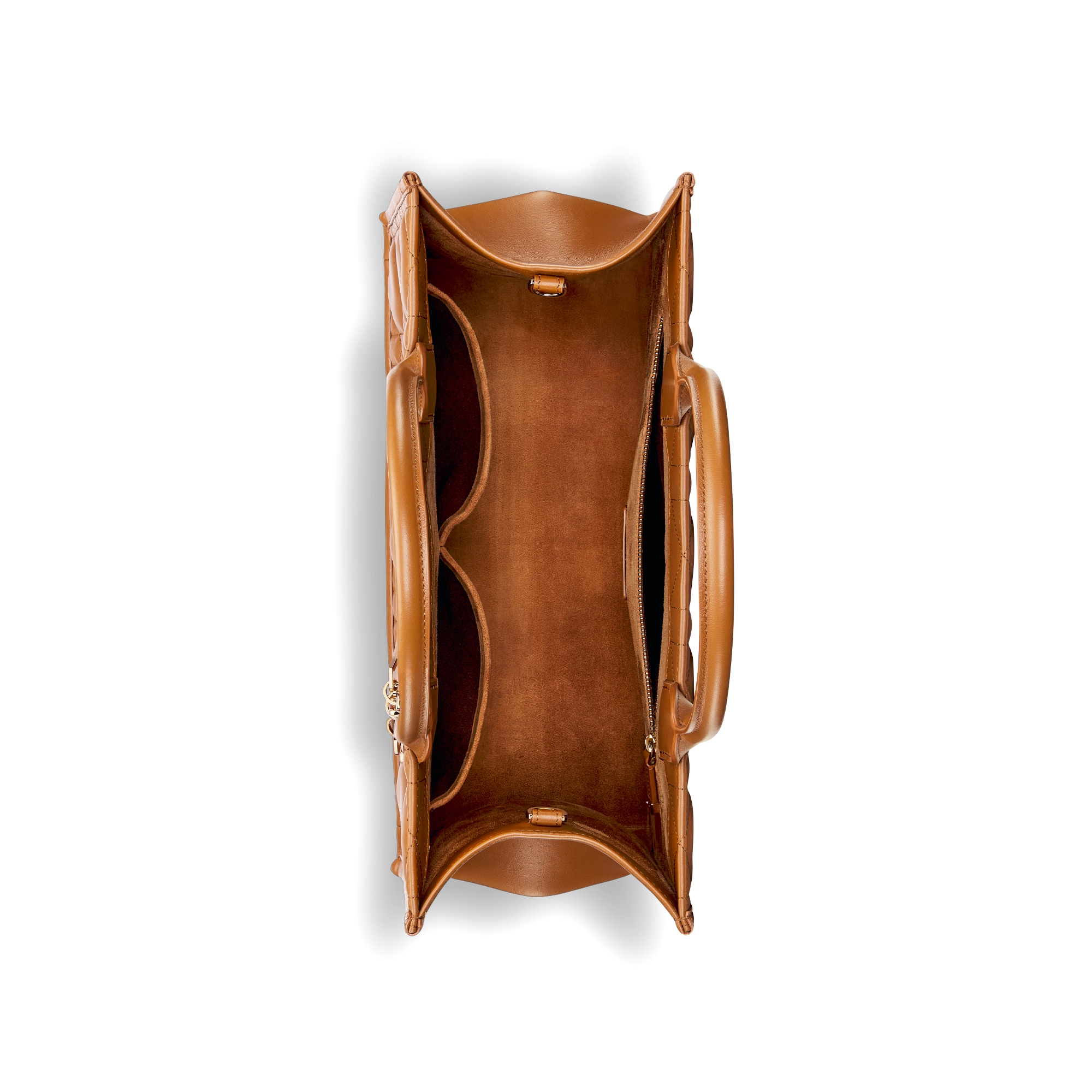 Sac Dior Book Tote Medium Cuir de veau Macrocannage couleur Golden Saddle (36,5 x 28 x 16,5 cm) E06