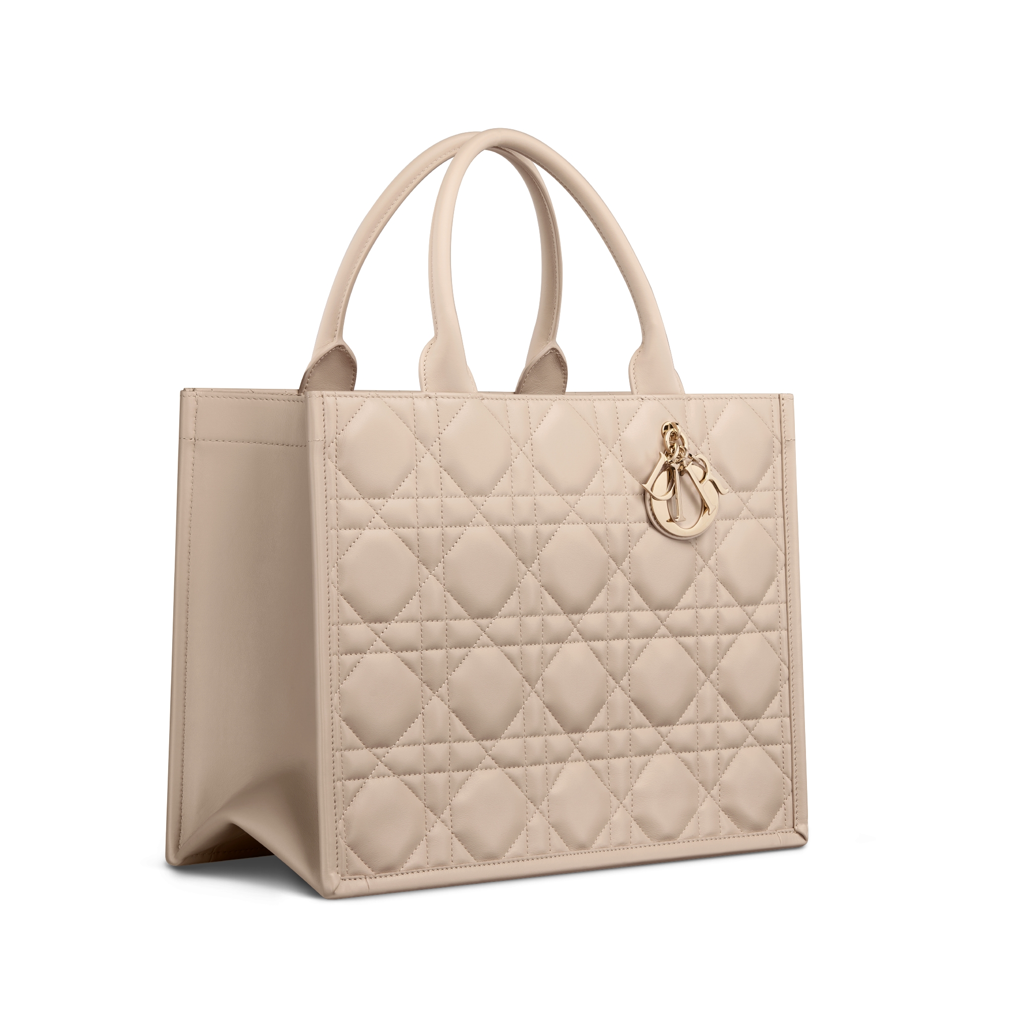 Medium Dior Book Tote Powder Beige Macrocannage Calfskin (36.5 x 28 x 16.5 cm) E03