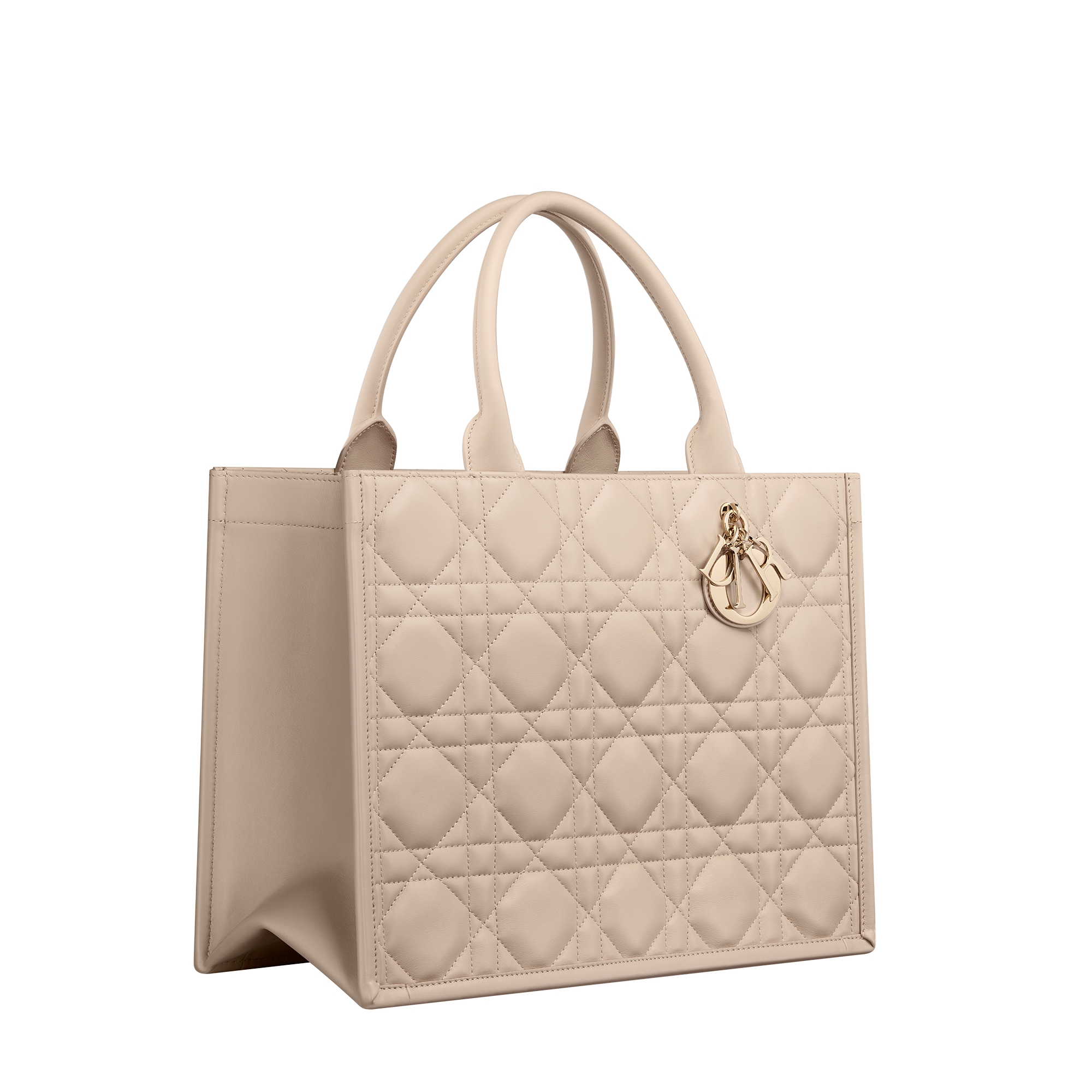 Medium Dior Book Tote Powder Beige Macrocannage Calfskin (36.5 x 28 x 16.5 cm) E03