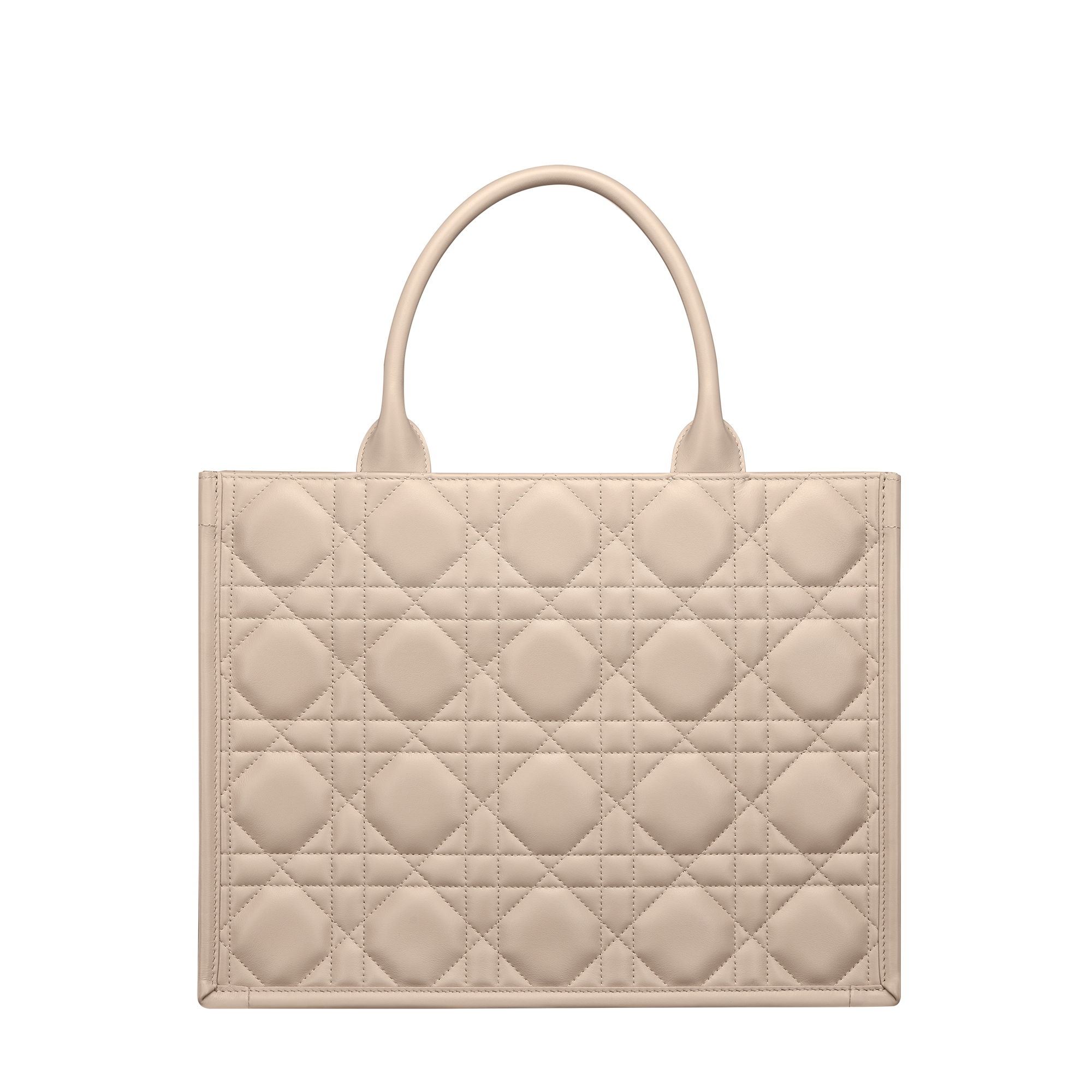 Medium Dior Book Tote Powder Beige Macrocannage Calfskin (36.5 x 28 x 16.5 cm) E08