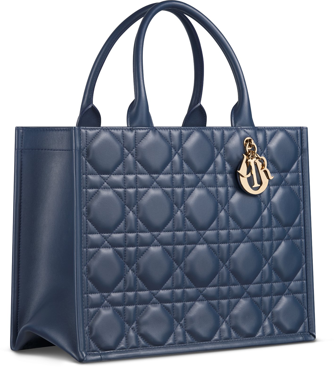 DIOR Medium Dior Book Tote Deep Ocean Blue Macrocannage Calfskin 36.5 X 28 X 16.5 Cm Women