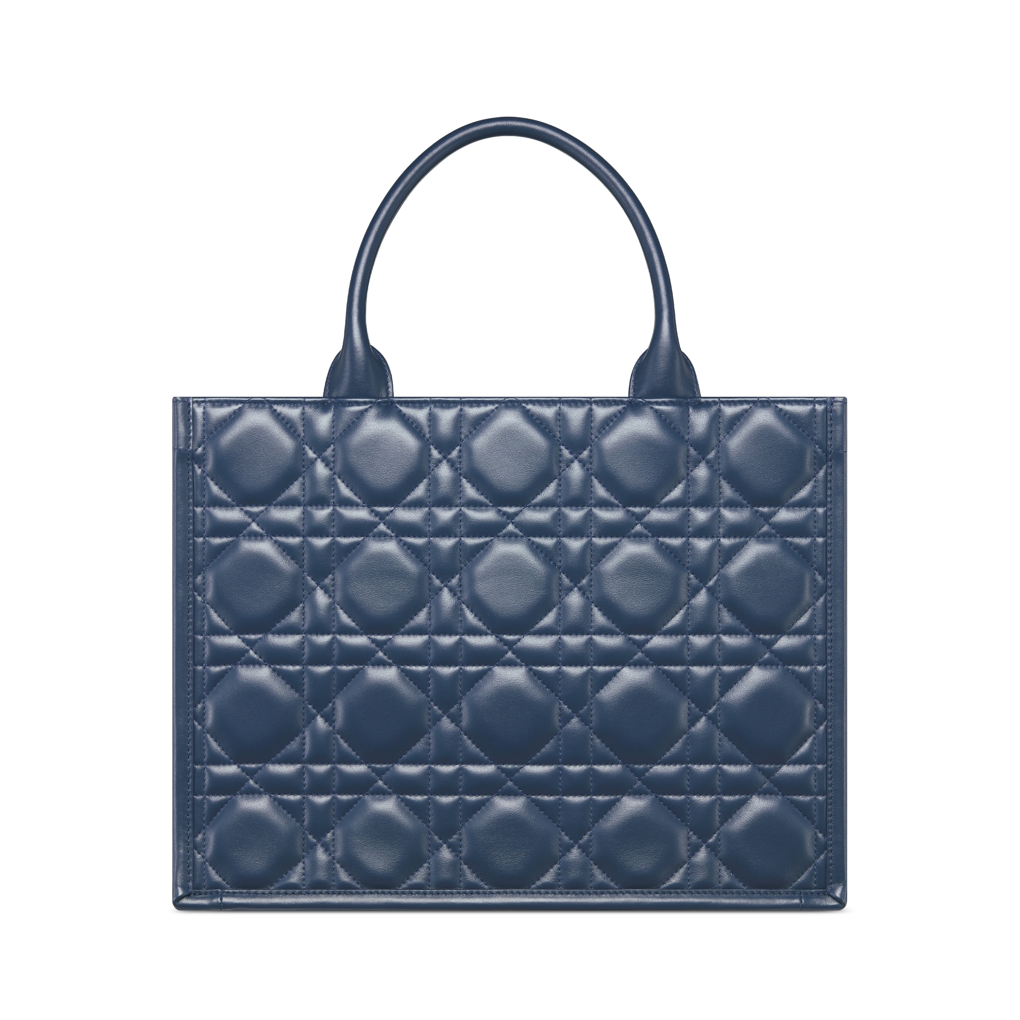 Sac Dior Book Tote Medium Cuir de veau Macrocannage bleu océan (36,5 x 28 x 16,5 cm) E08