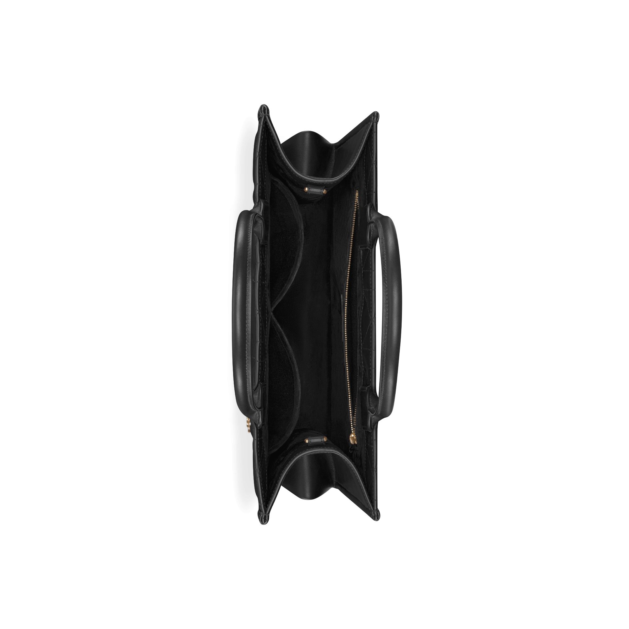 Mittelgroße Dior Book Tote Macrocannage Kalbsleder in Schwarz (36,5 x 28 x 16,5 cm) E06