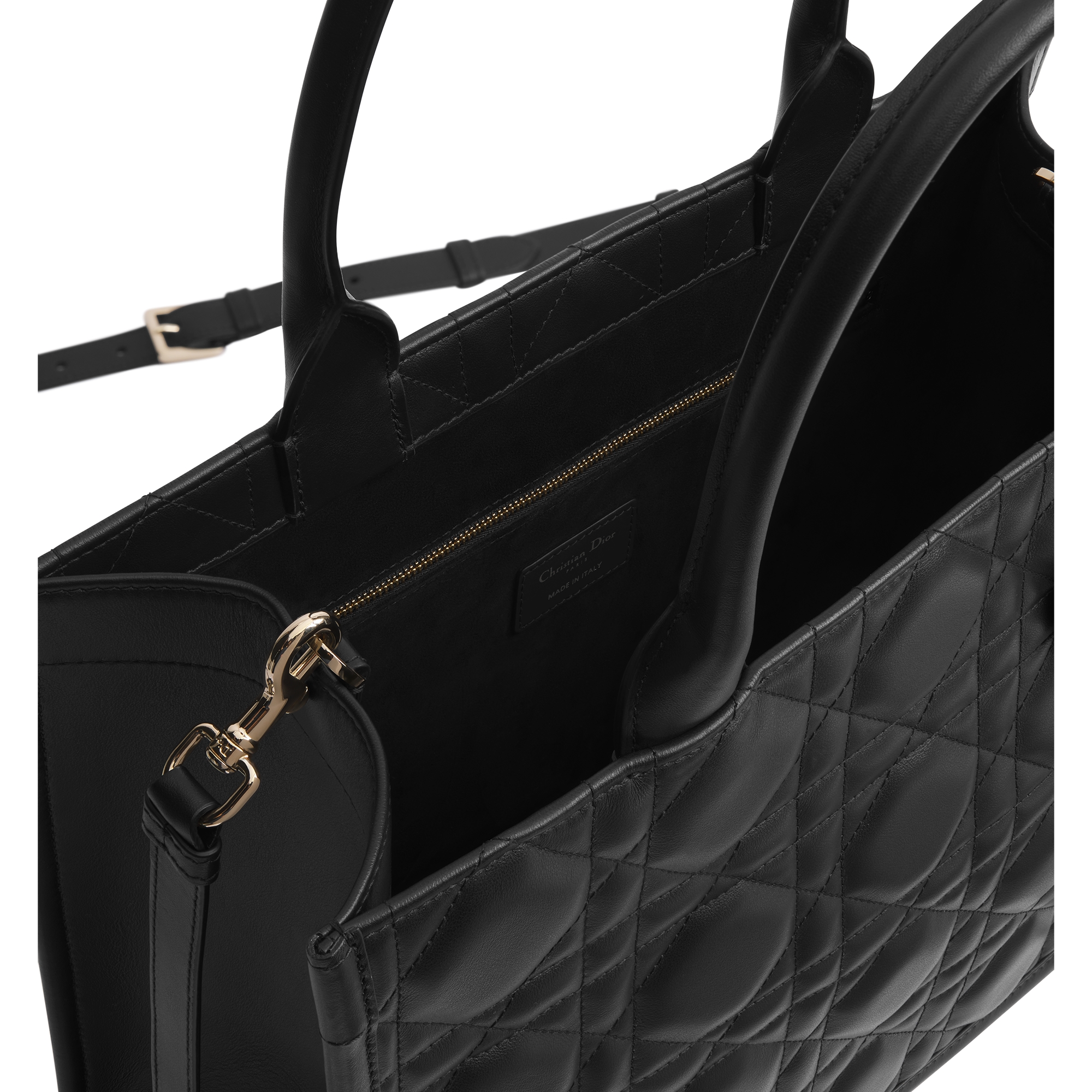 Medium Dior Book Tote Black Macrocannage Calfskin (36.5 x 28 x 16.5 cm) E06
