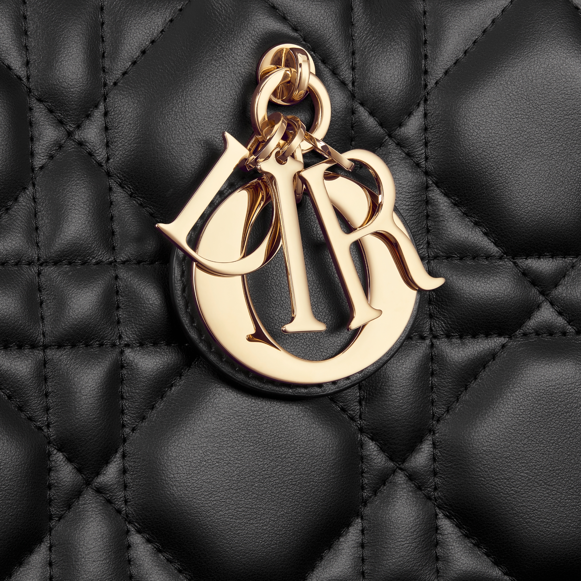 Mittelgroße Dior Book Tote Macrocannage Kalbsleder in Schwarz (36,5 x 28 x 16,5 cm) E09