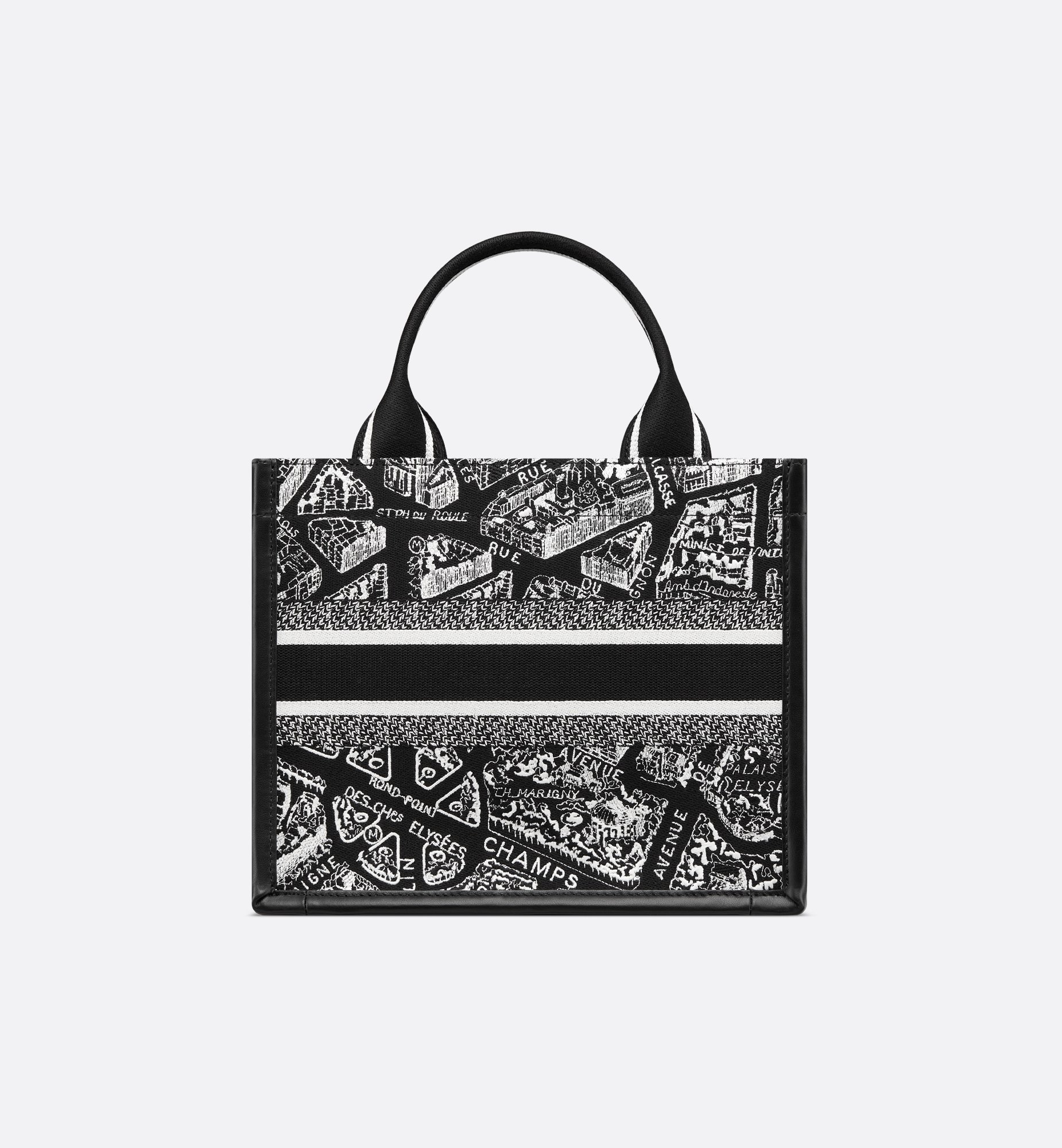 Small Dior Book Tote Black and White Plan de Paris Small Dior Book Tote Black and White Plan de Paris