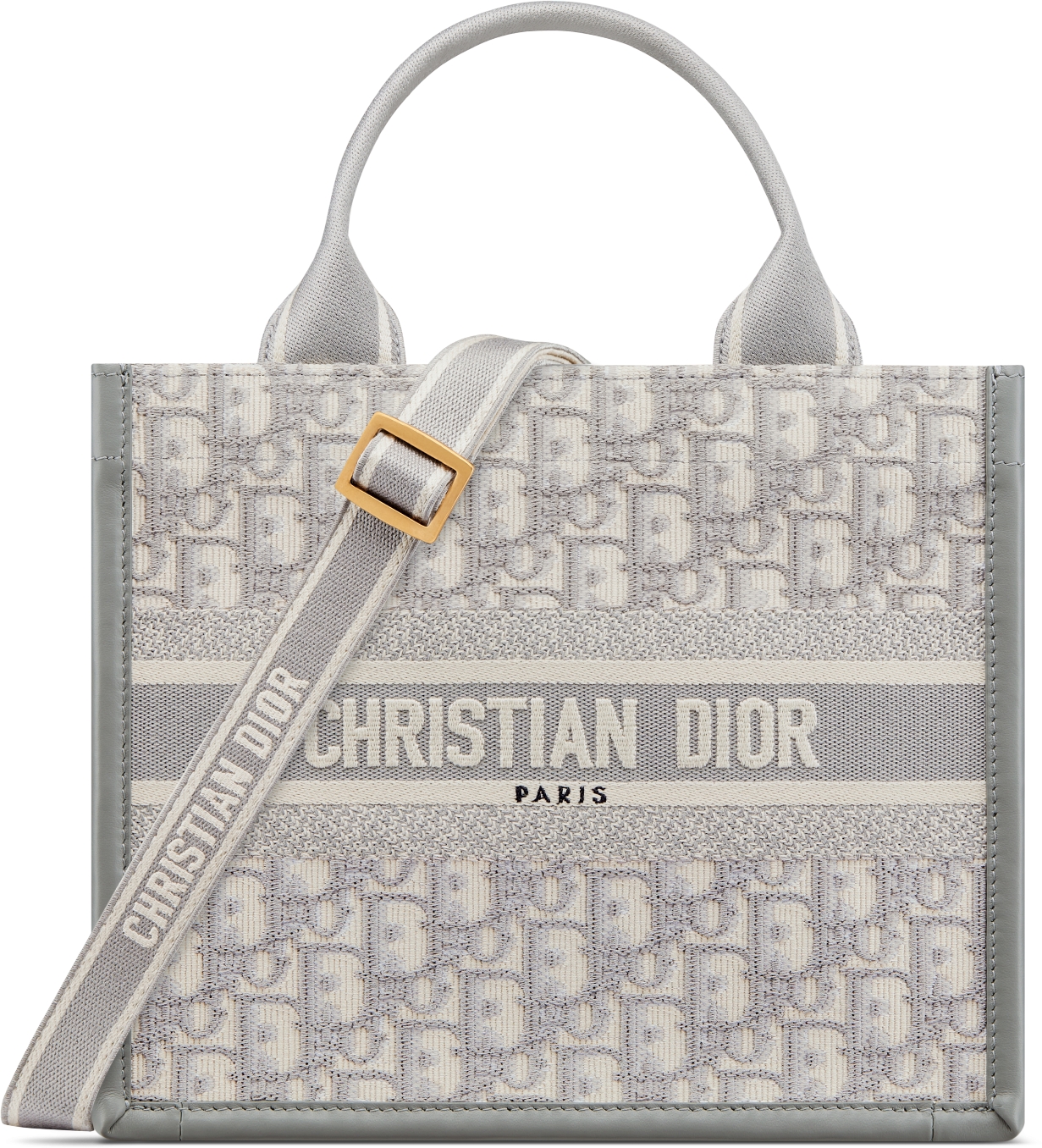 Small Dior Book Tote Blue Dior Oblique Embroidery and Calfskin 26.5 x 22 x 14 cm DIOR