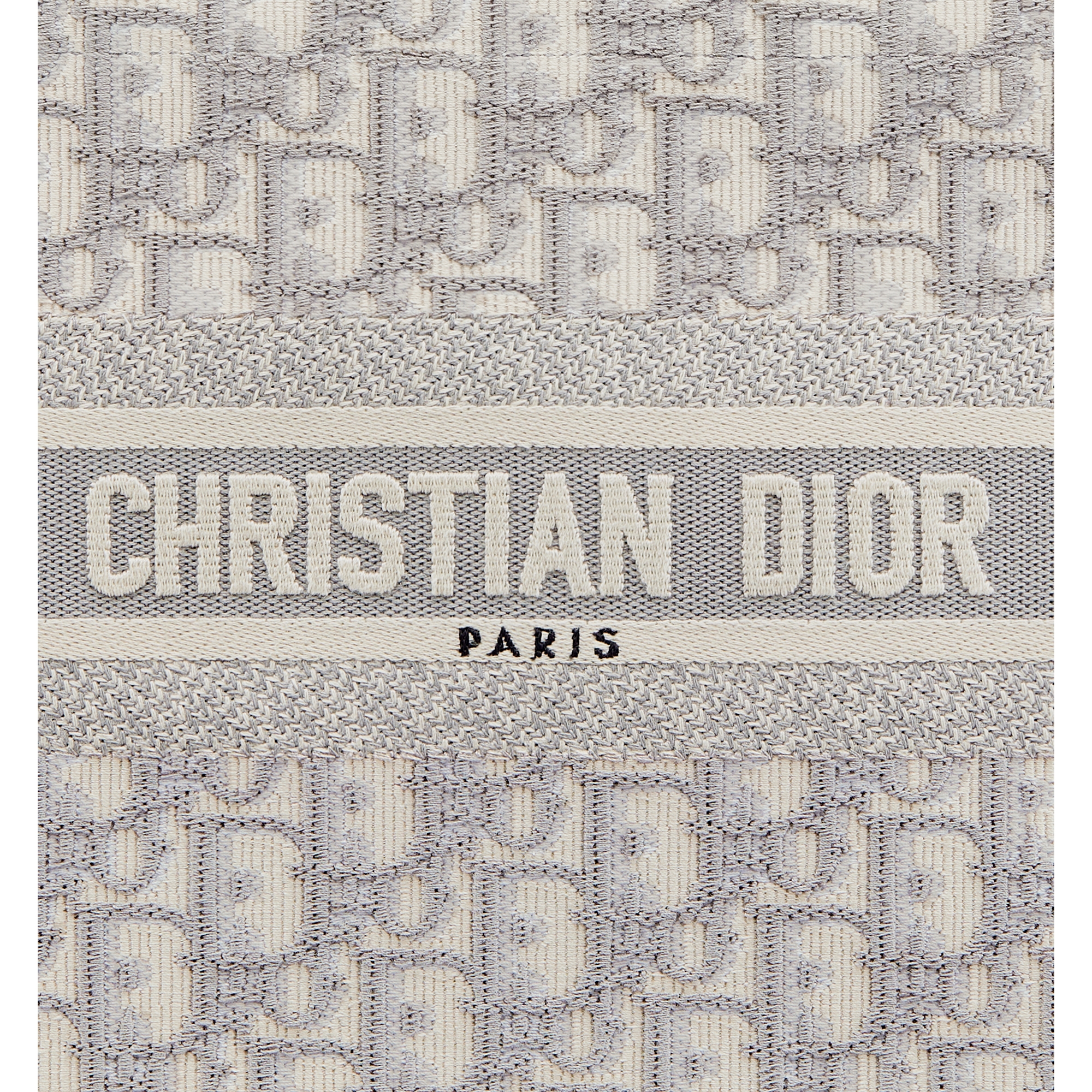 Small Dior Book Tote Gray Dior Oblique Embroidery and Calfskin (26.5 x 22 x 14 cm) E09