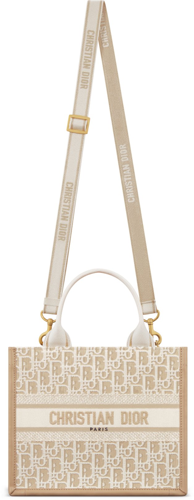 DIOR | Dior Book Tote バッグ スモール ディオール オブリーク エンブロイダリー & カーフスキン (26.5 x 22 x  14 cm)