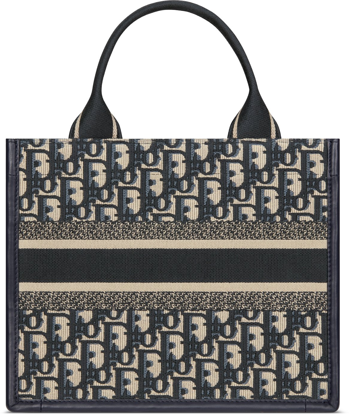 DIOR | Dior Book Tote バッグ スモール ディオール オブリーク エンブロイダリー & カーフスキン (26.5 x 22 x  14 cm)