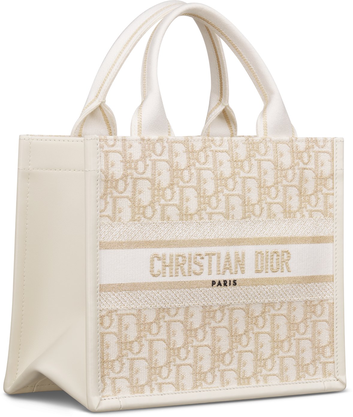 DIOR | Dior Book Tote バッグ スモール ディオール オブリーク エンブロイダリー・メタリックヤーン・カーフスキン (26.5 x  22 x 14 cm)