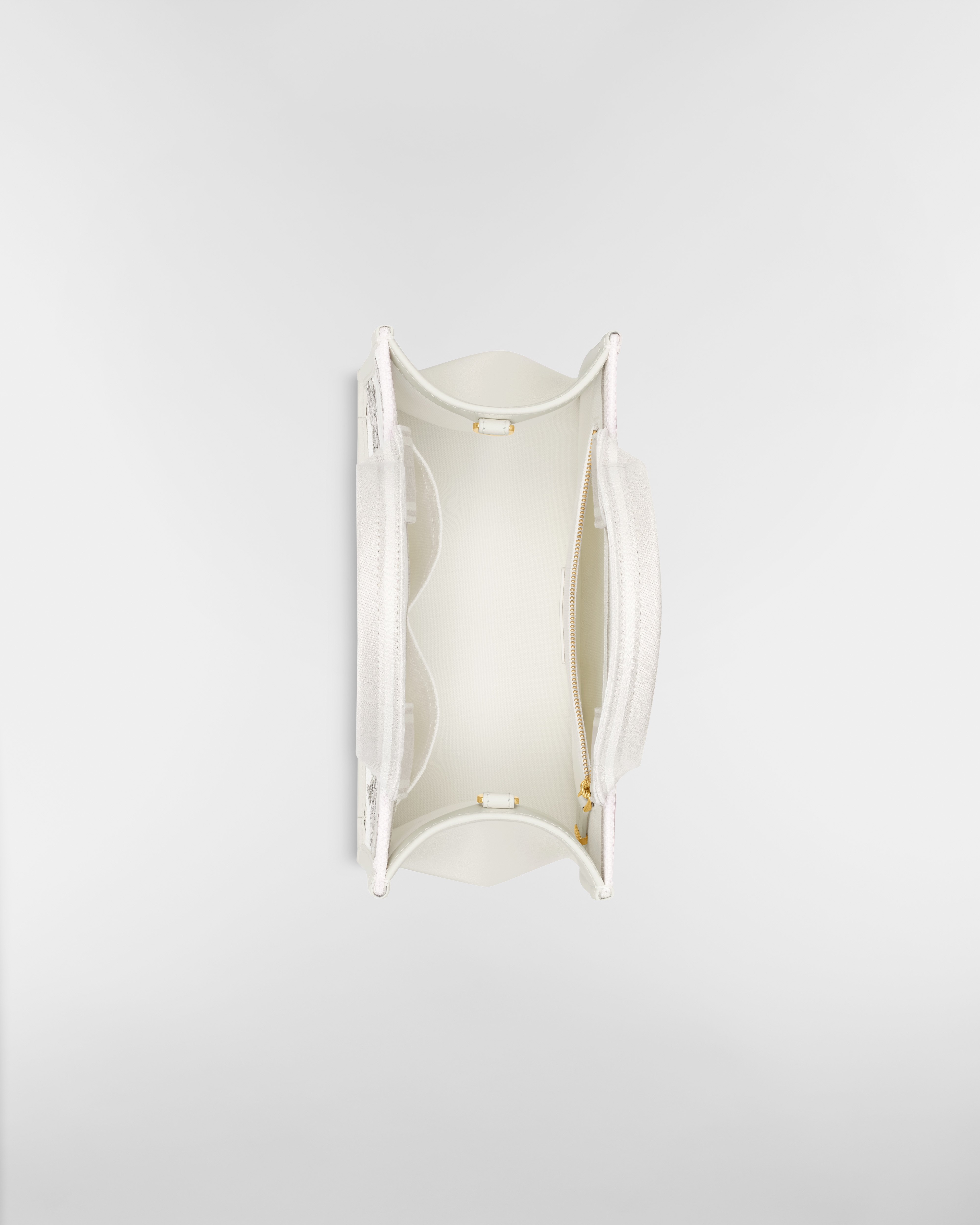 Small Dior Book Tote Multicolor Amour de Roses Embroidery and Latte Calfskin (26.5 x 22 x 14 cm) E06