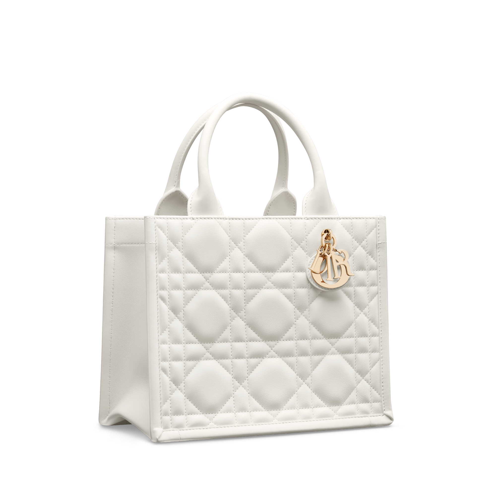 Bolsa Dior Book Tote pequena Couro de vitelo Macrocannage latte (26,5 x 22 x 14 cm) E03