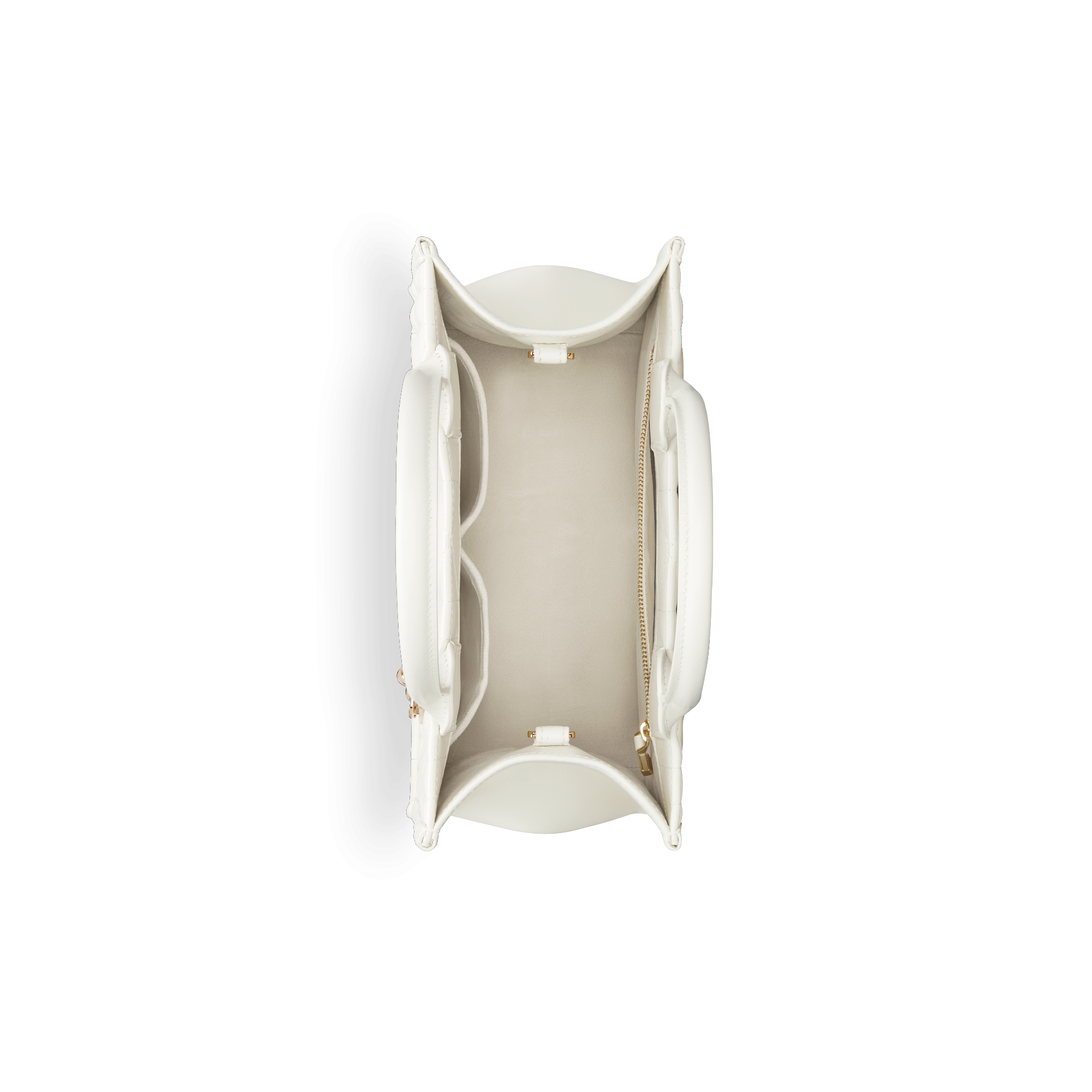 Bolsa Dior Book Tote pequena Couro de vitelo Macrocannage latte (26,5 x 22 x 14 cm) E06