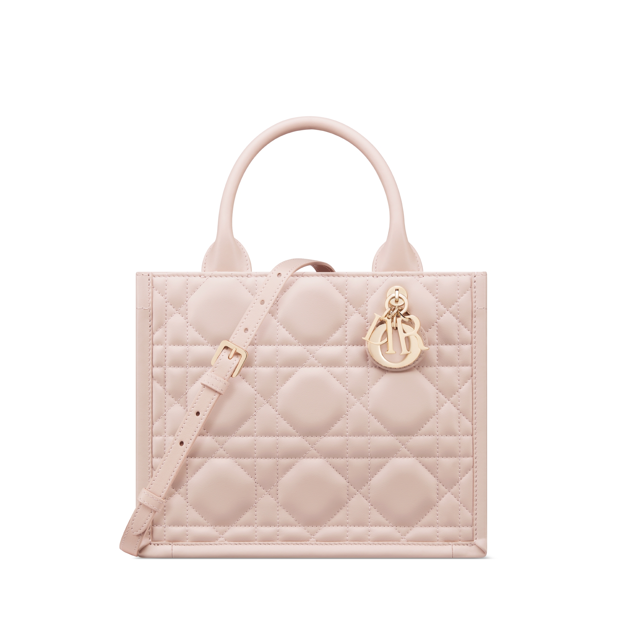 Small Dior Book Tote Powder Pink Macrocannage Calfskin (26.5 x 22 x 14 cm) E01