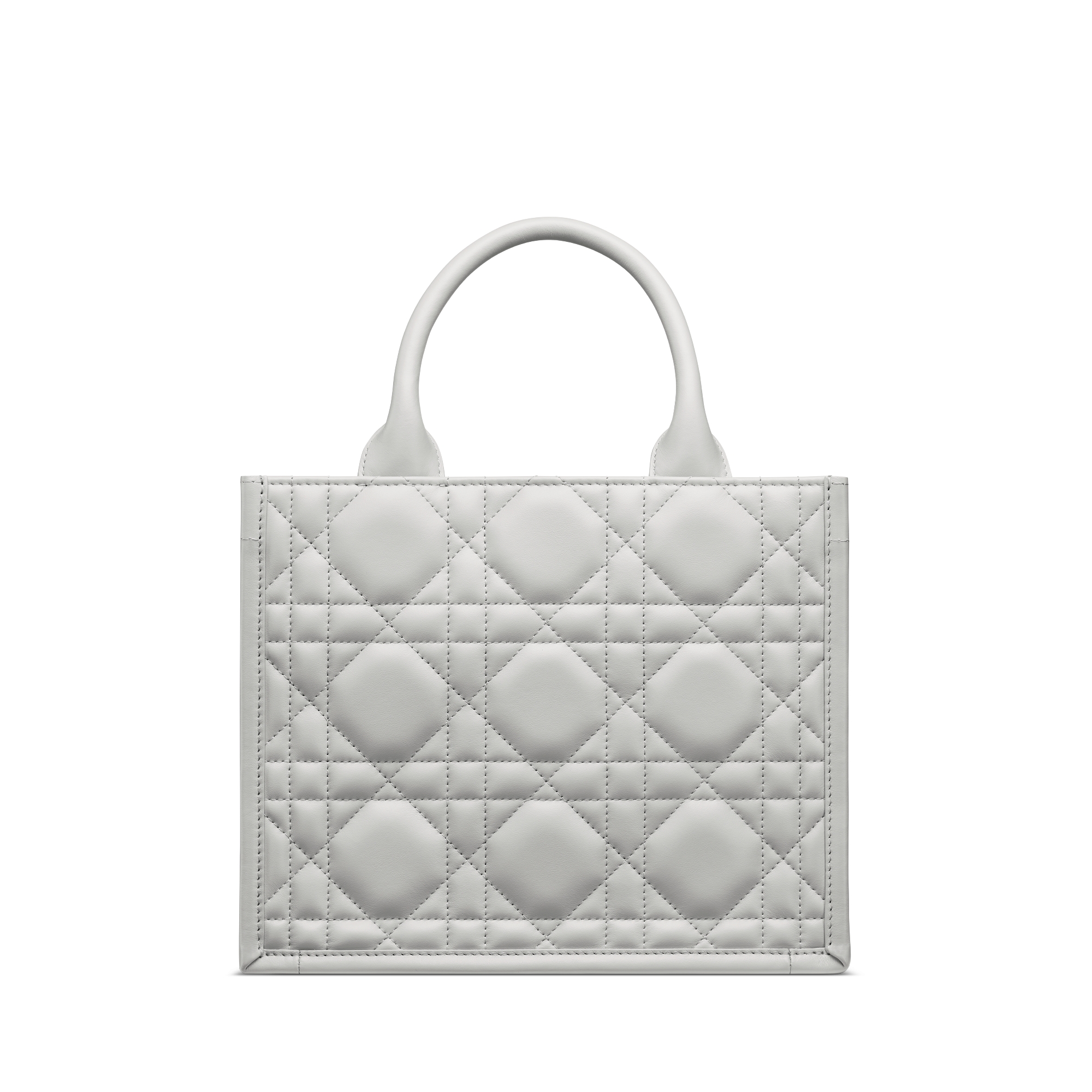 Small Dior Book Tote Cloud Gray Macrocannage Calfskin (26.5 x 22 x 14 cm) E08