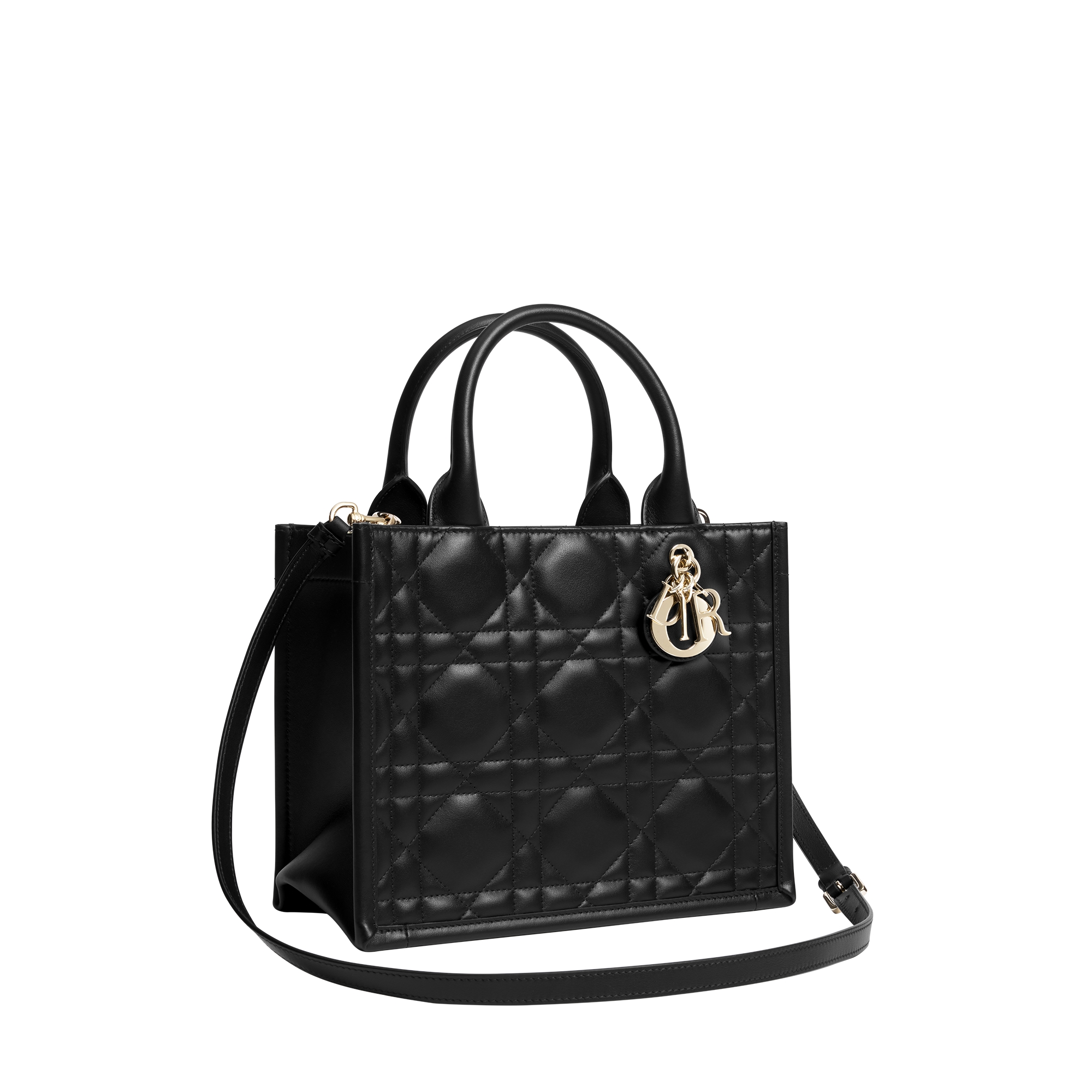 Small Dior Book Tote Black Macrocannage Calfskin (26.5 x 22 x 14 cm) E03