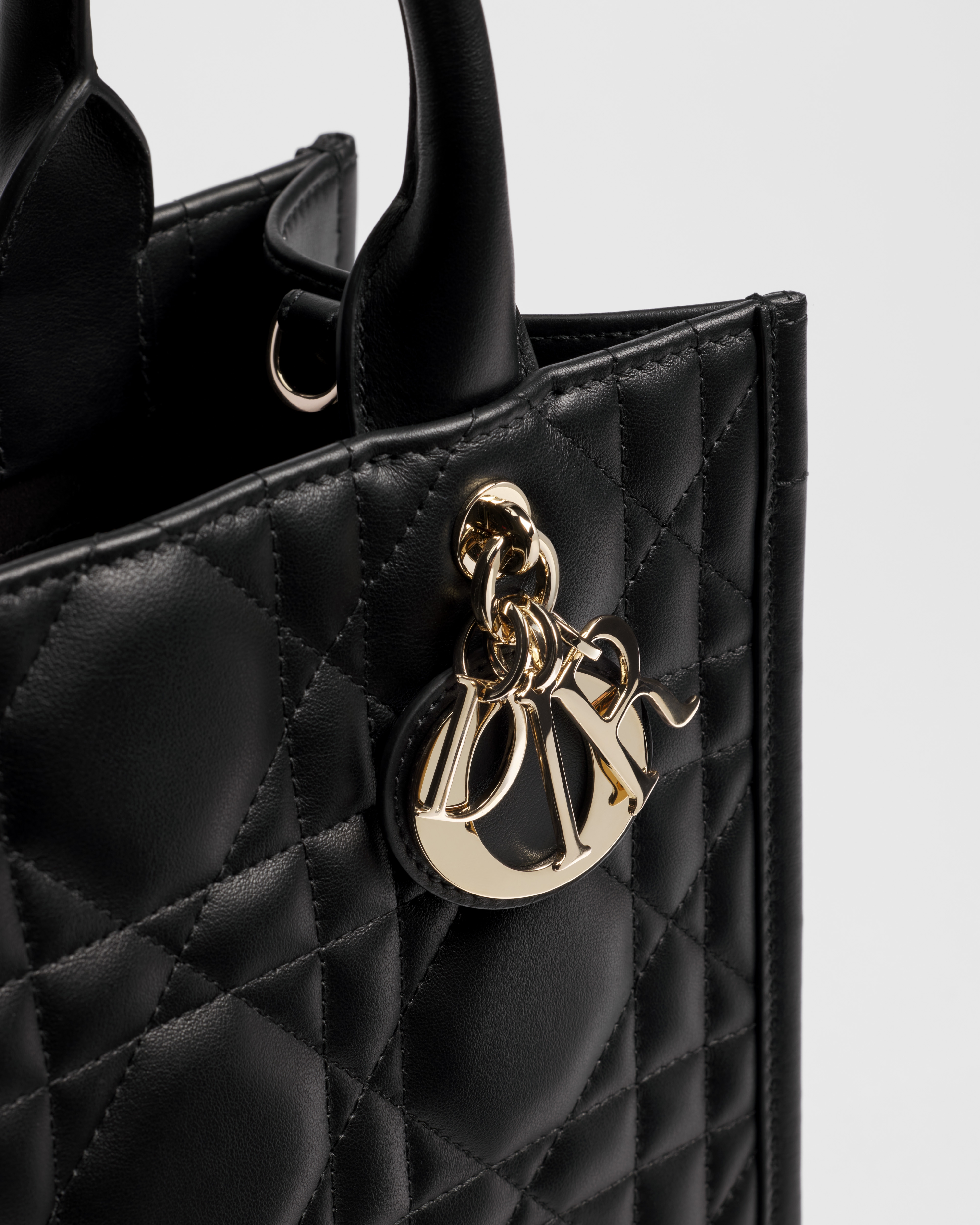 Small Dior Book Tote Black Macrocannage Calfskin (26.5 x 22 x 14 cm) E09