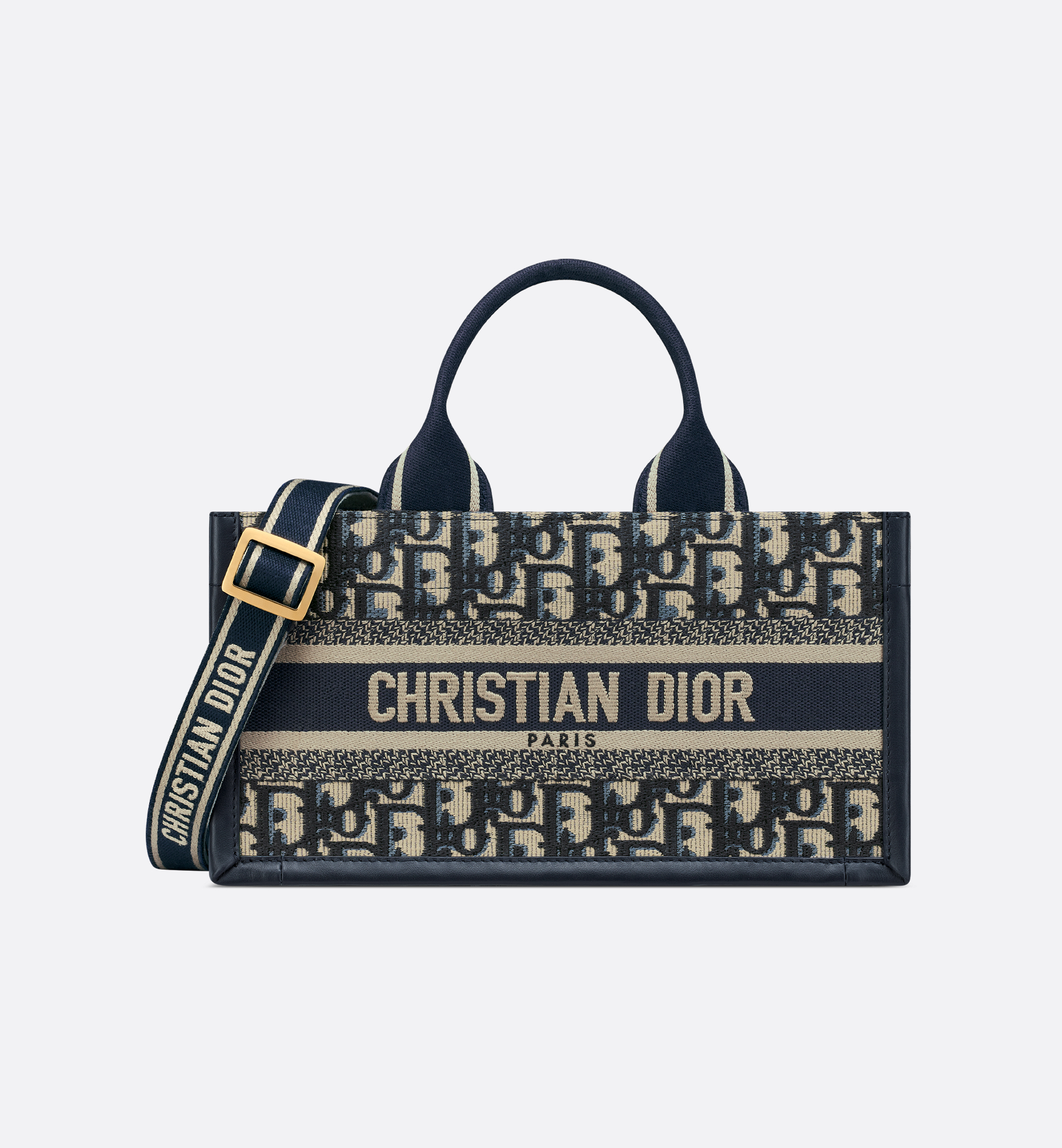 East-West Dior Book Tote with Strap Blue Dior Oblique East-West Dior Book Tote with Strap Blue Dior Oblique