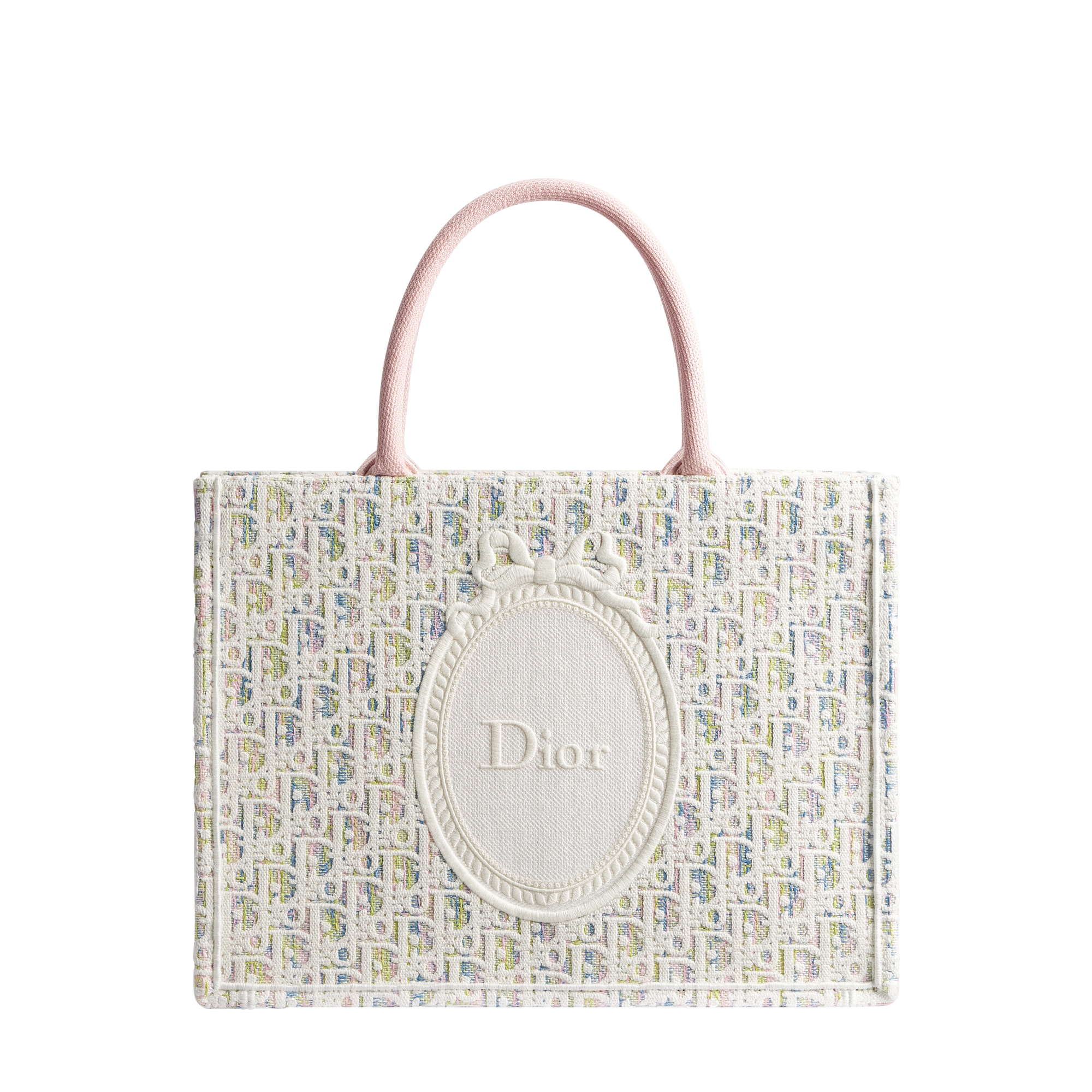Medium Dior Book Tote with Strap Multicolor Dior Oblique Pastel