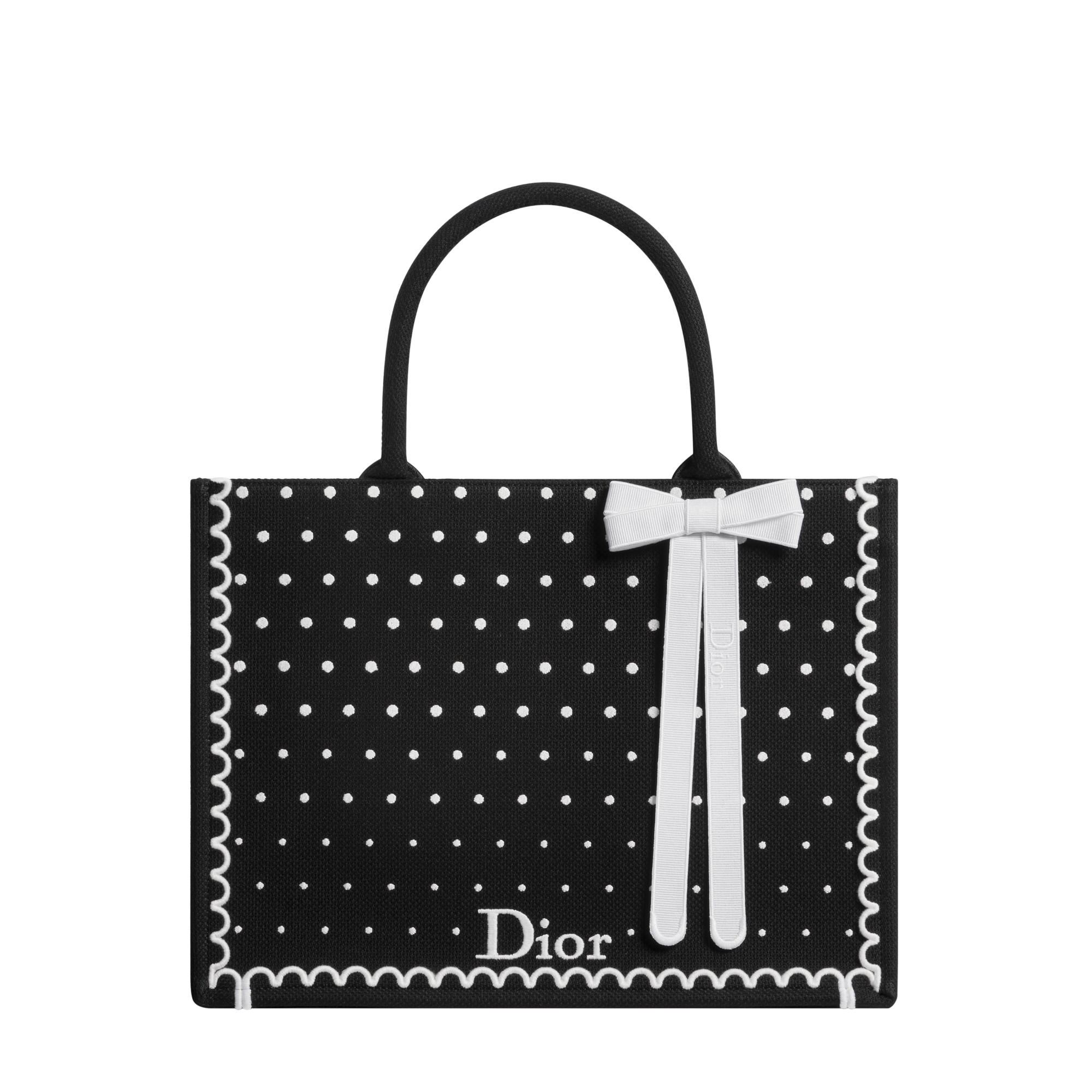 Dior Book Tote ストラップ付きバッグ ミディアム PolkaDior エン