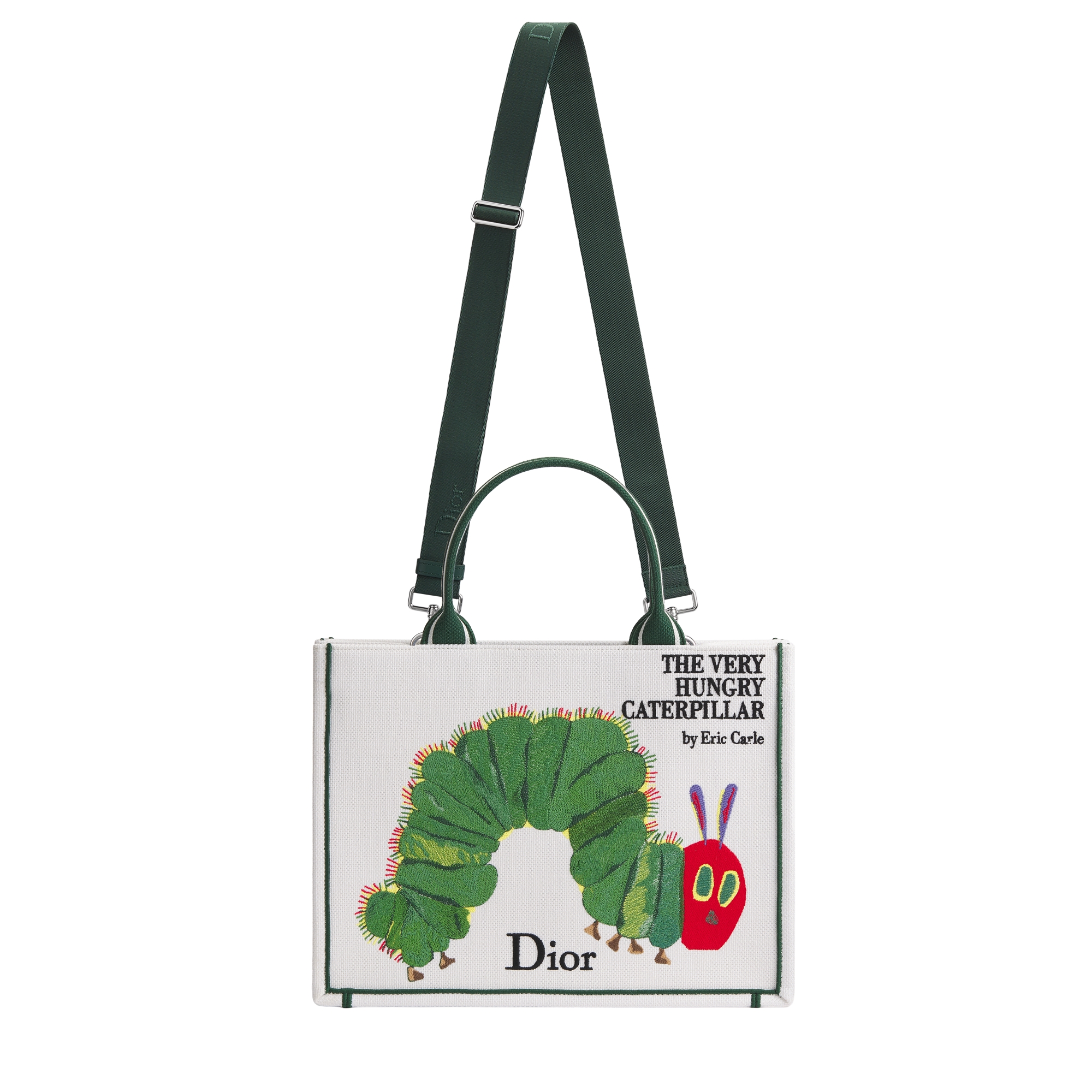 Medium Dior Book Tote with Strap Multicolor Book Cover Embroidery (36 x 27.5 x 16.5 cm) E07