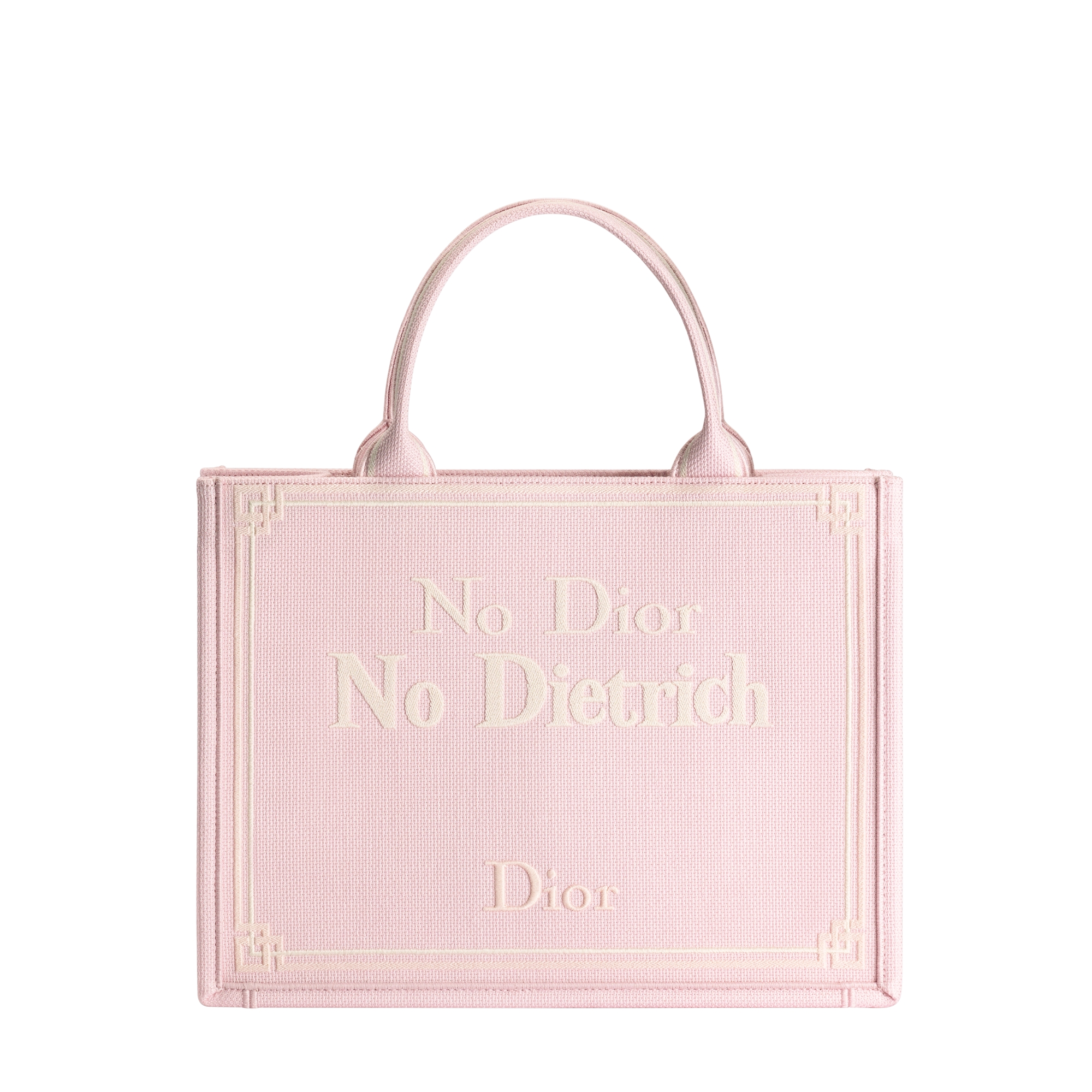  ลายปัก No Dior No Dietrich สีโรส ตองเดร (36 x 27.5 x 16.5 ซม.)