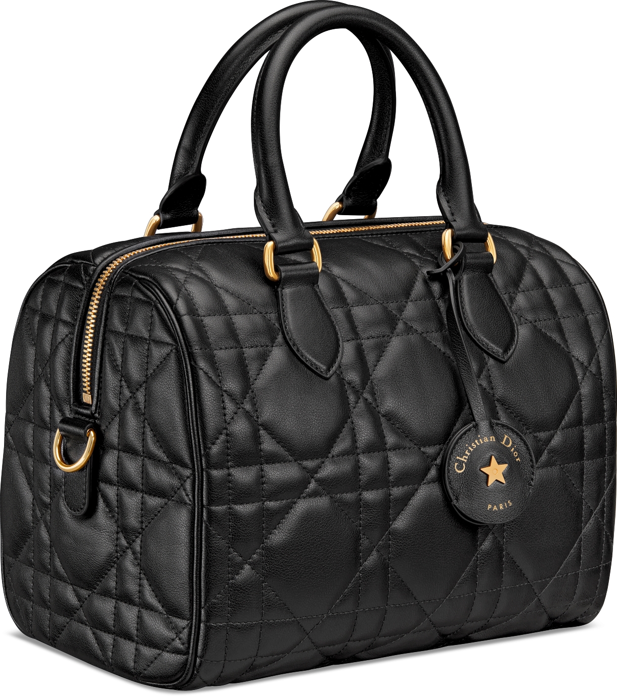 DIOR Groove 25 Bag Black Macrocannage Calfskin Women