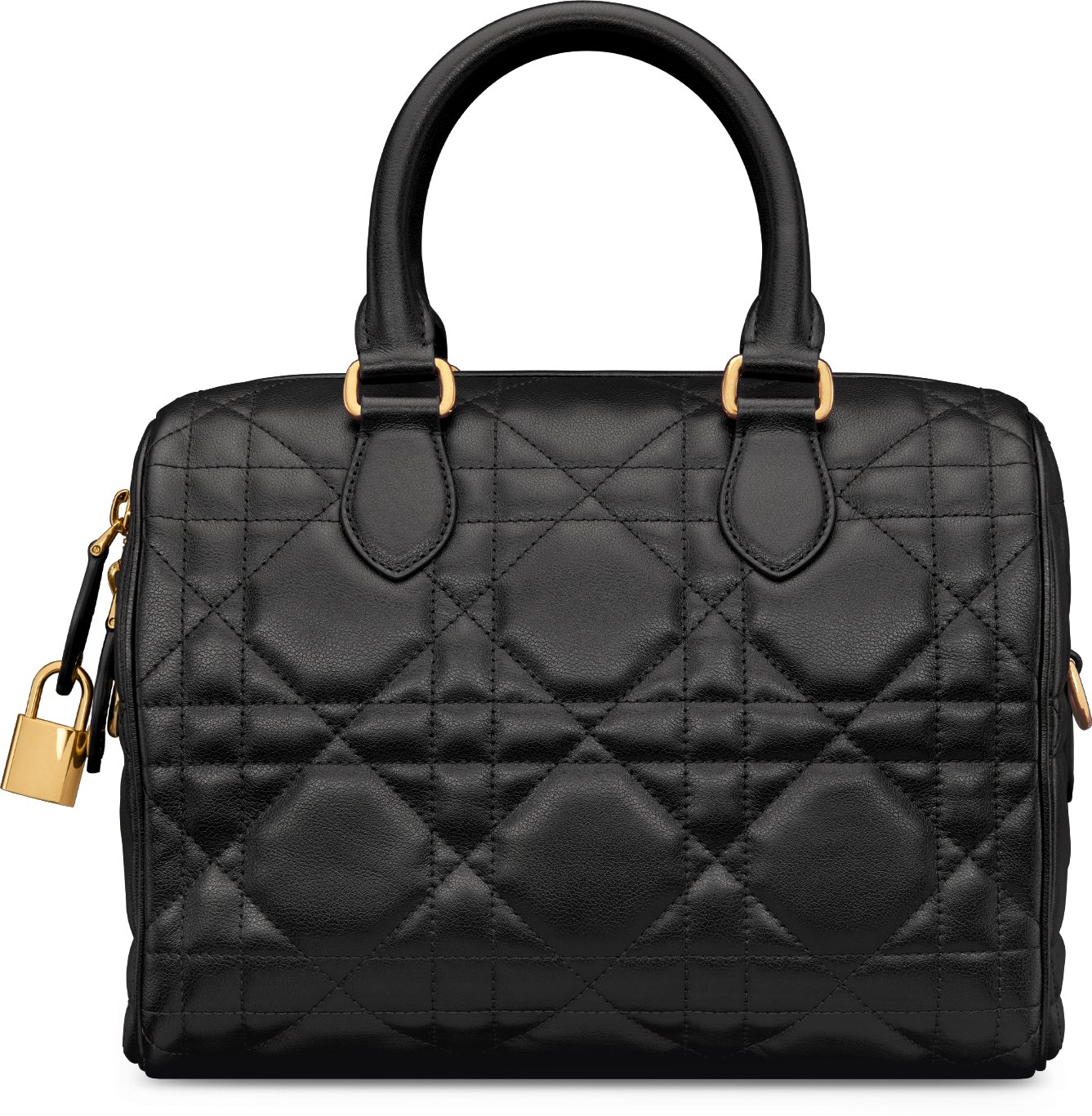 DIOR Groove 25 Bag Black Macrocannage Calfskin Women