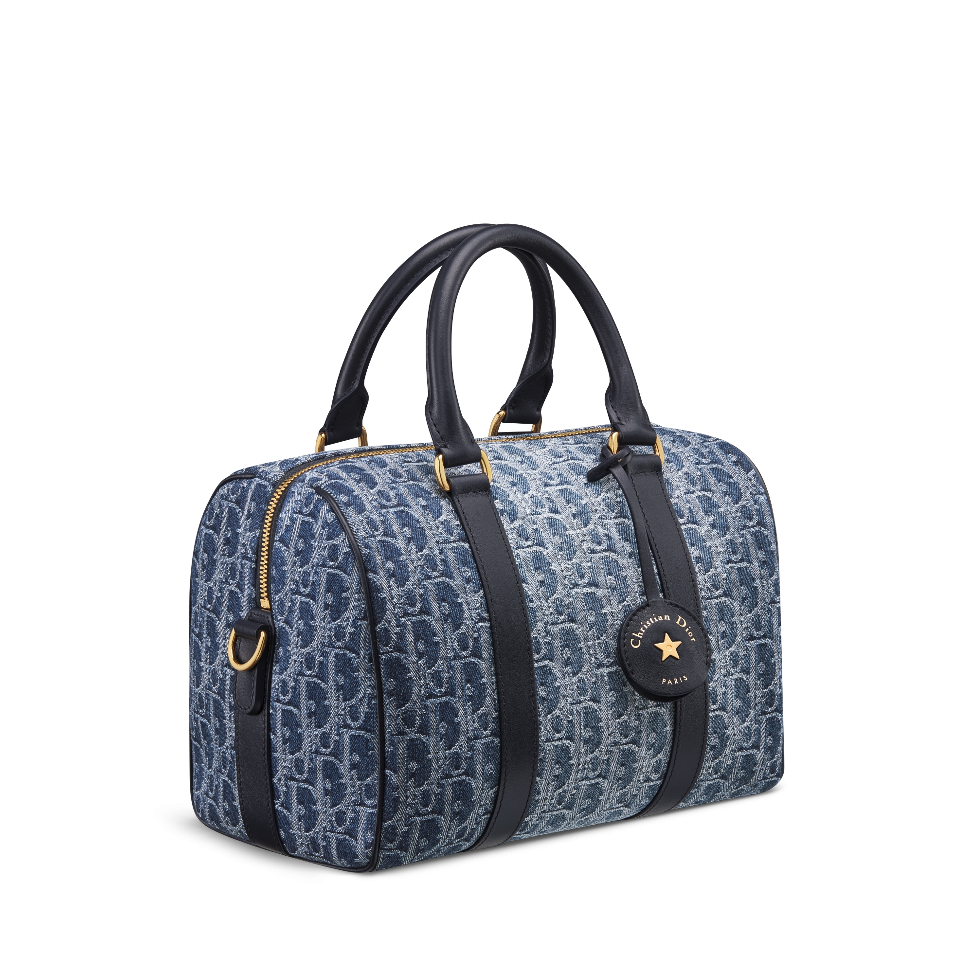 Dior Groove 25-tas Blauwe Denim Dior Oblique-jacquard E03