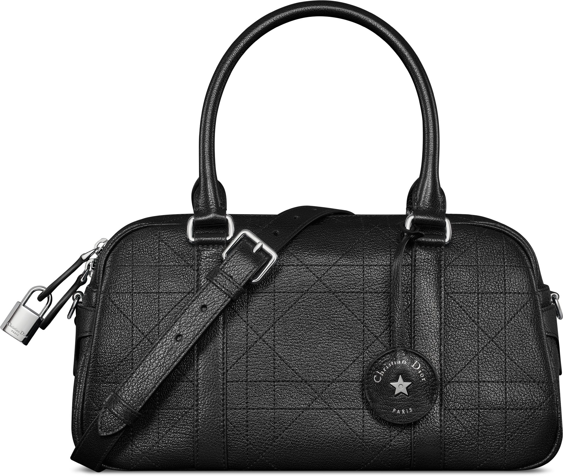 D-Vibe East-West Bag Black Flat Macrocannage Goatskin | DIOR