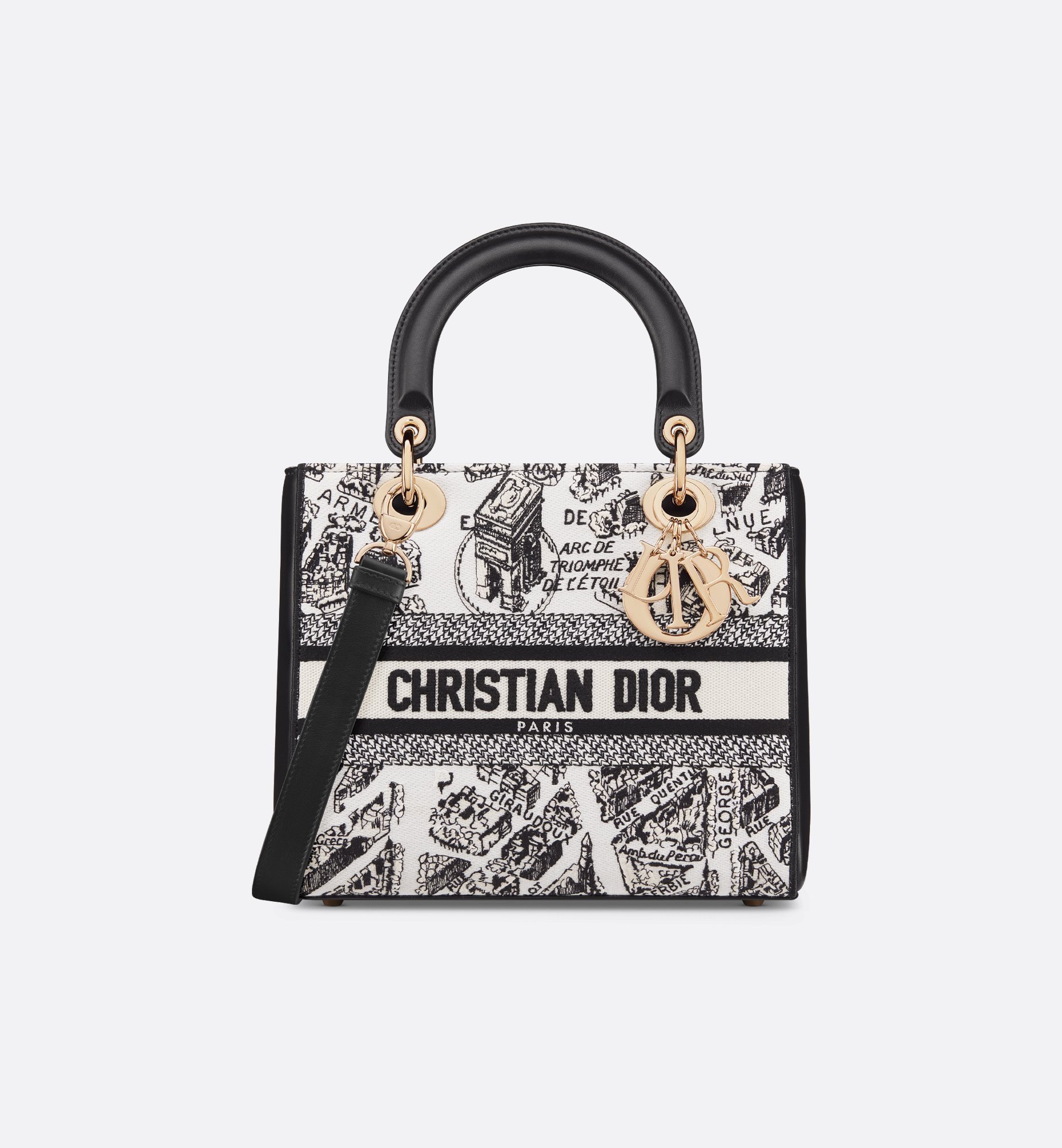 DIOR | Lady D-Lite バッグ ミディアム Plan de Paris エン DIOR | Lady D-Lite バッグ ミディアム Plan de Paris エン