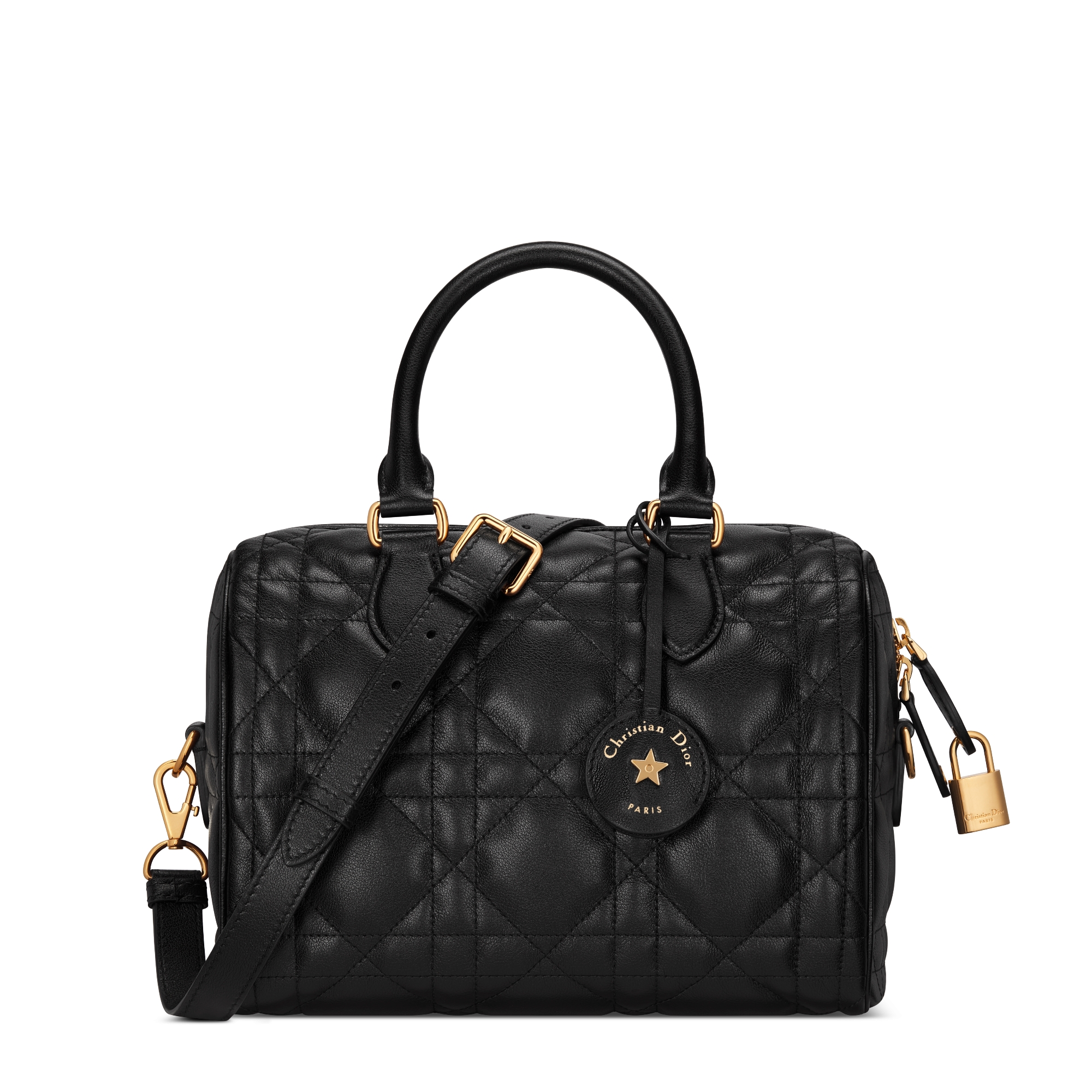 Soft Dior Groove 25 Bag Black Macrocannage Calfskin E01