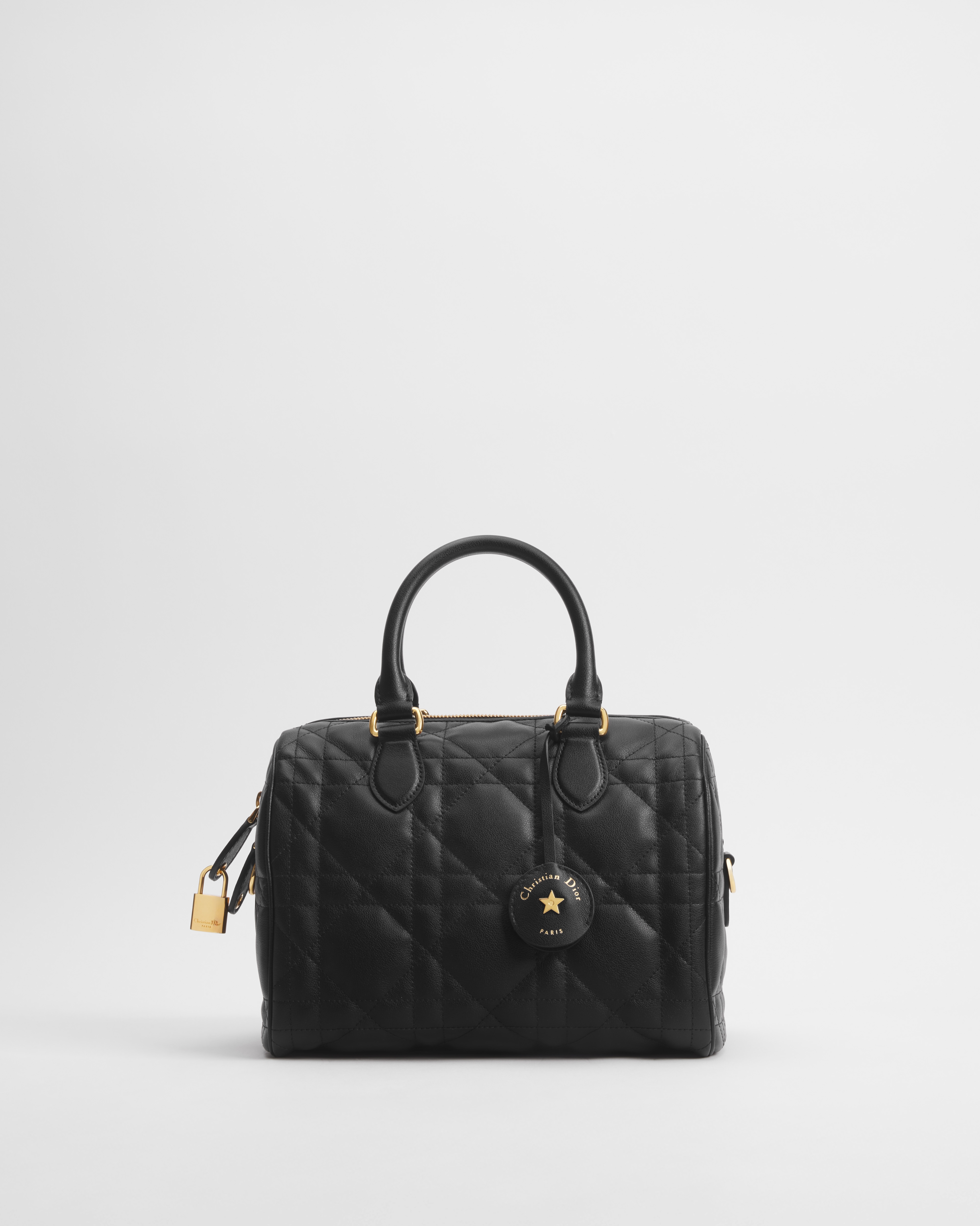 Soft Dior Groove 25 Tasche Macrocannage Kalbsleder in Schwarz E01