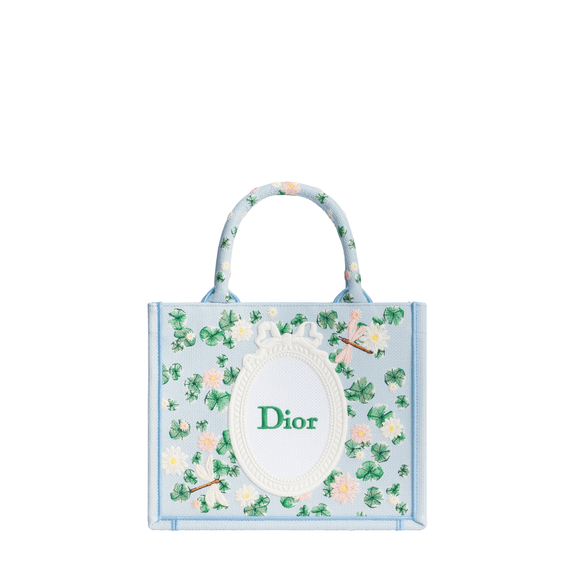 Dior Book Tote ストラップ付きバッグ スモール Dior Water Lily エン