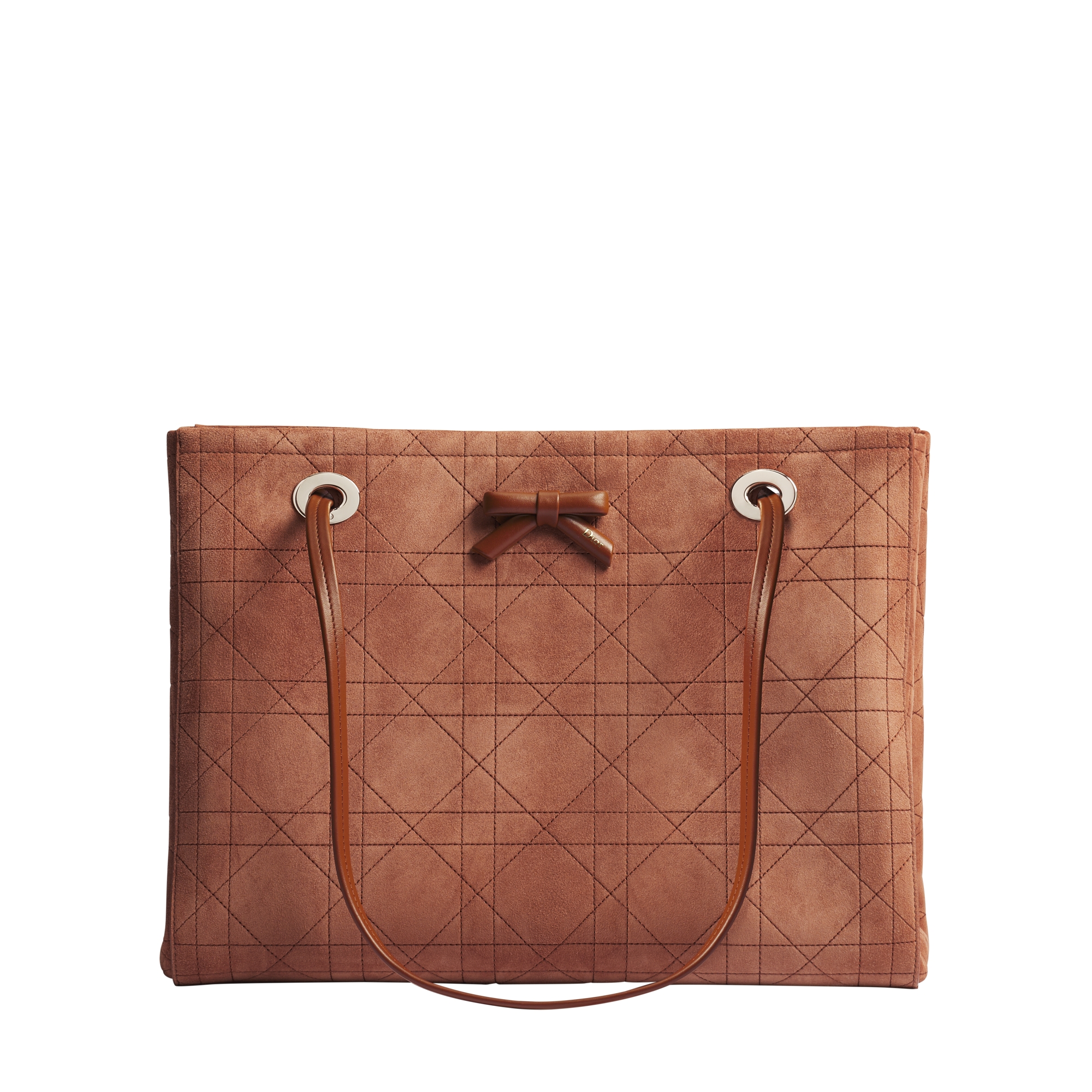  Marron Bobby Flat Cannage Suede Calfskin