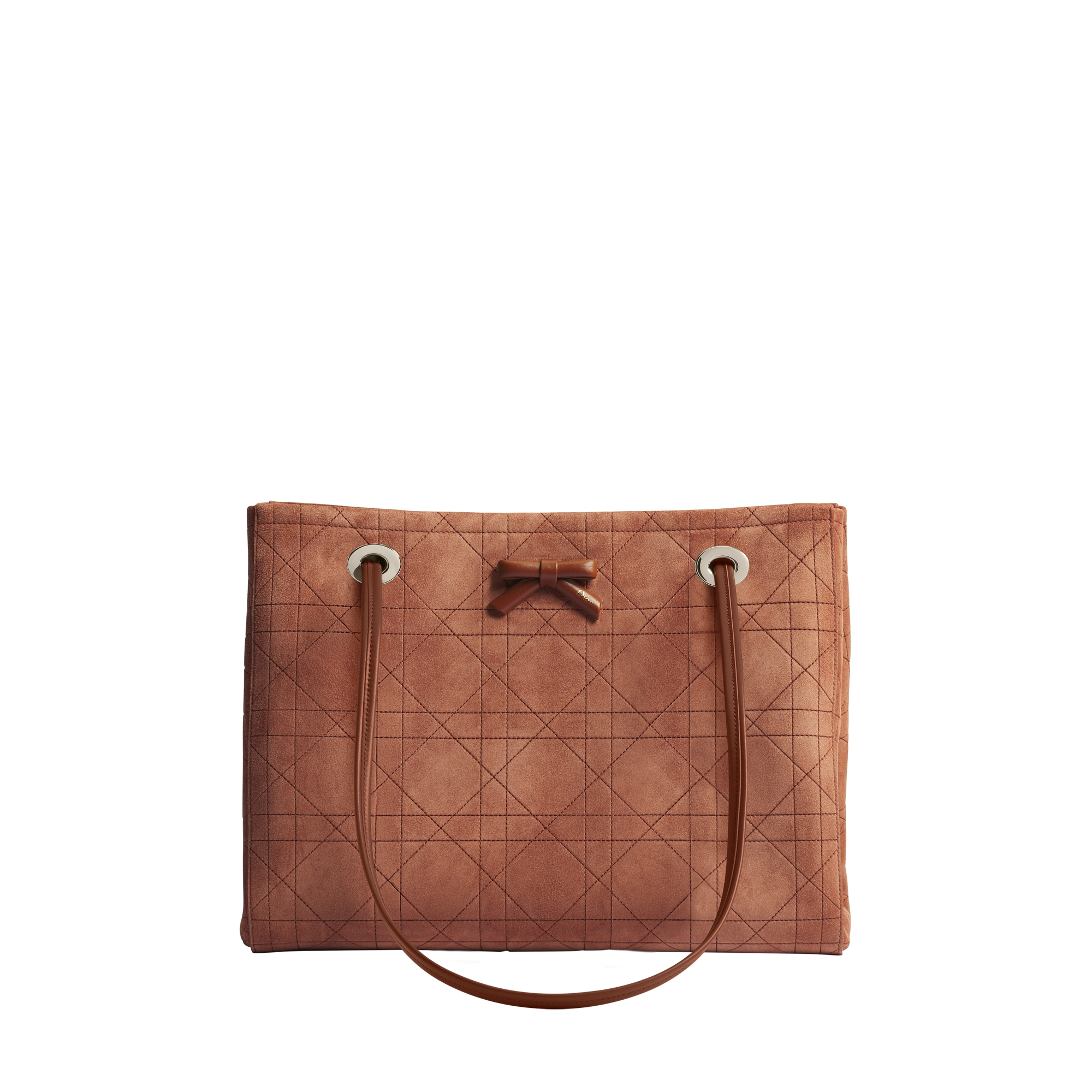  Marron Bobby Flat Cannage Suede Calfskin