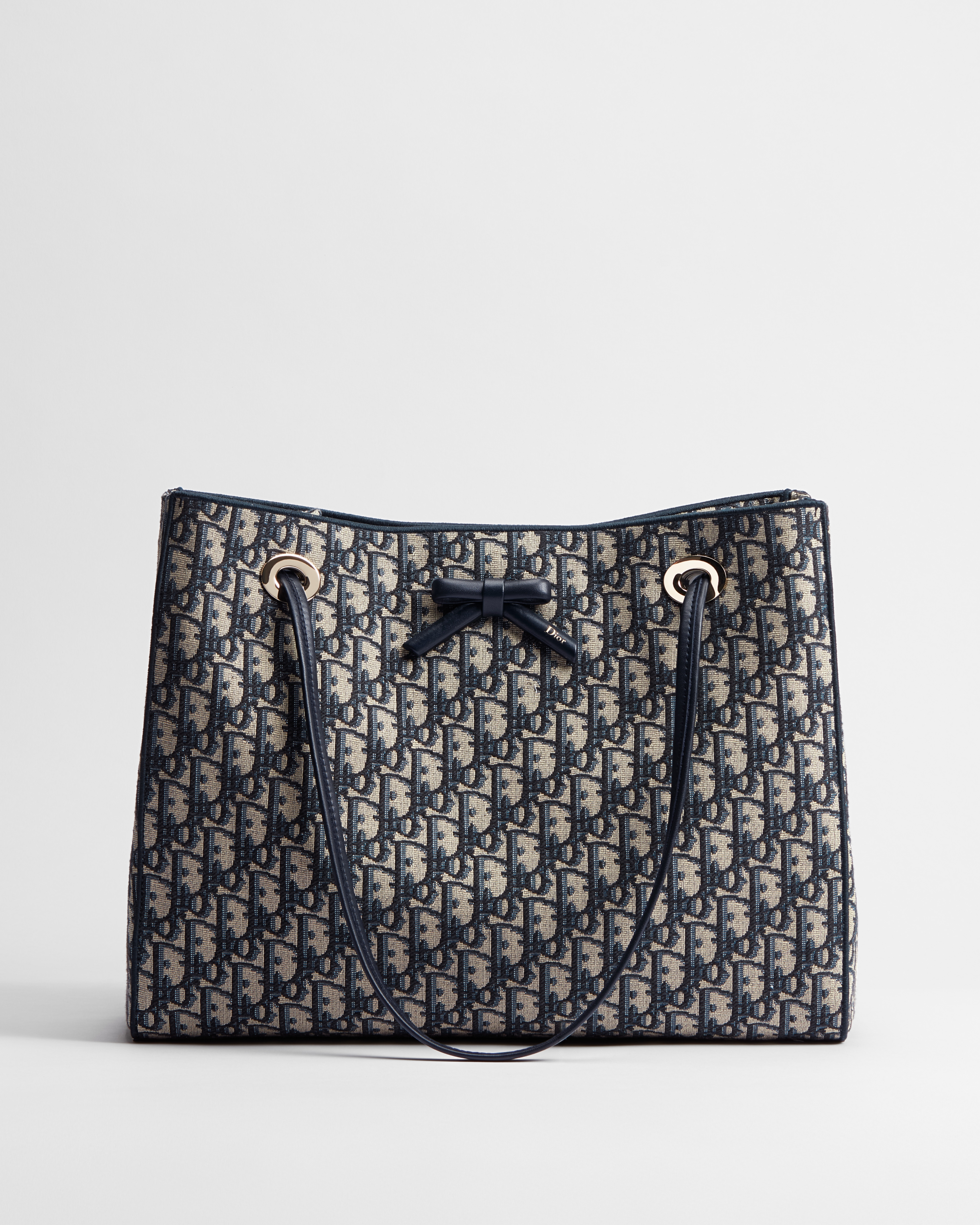 Mittelgroße Shopper-Tasche Dior Oblique Jacquard in Blau E01