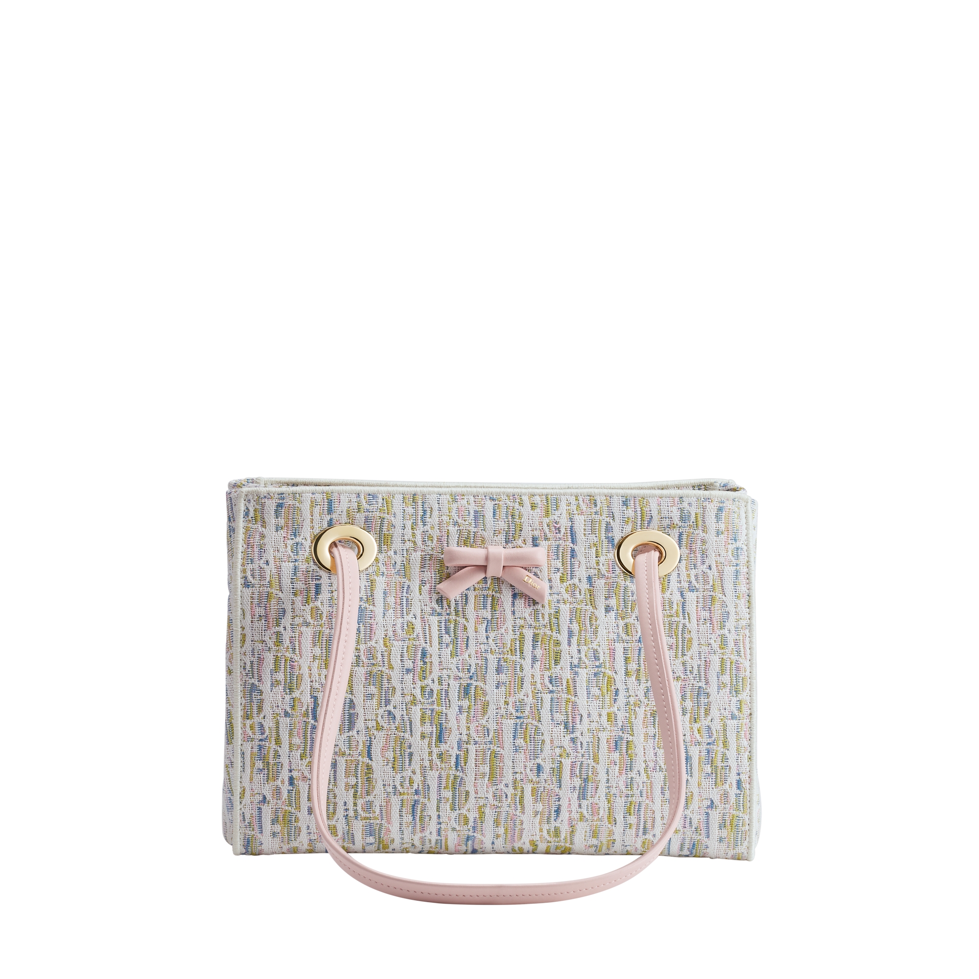 Small Dior Promenade Shopping Bag Multicolor Dior Oblique Pastel Jacquard E01