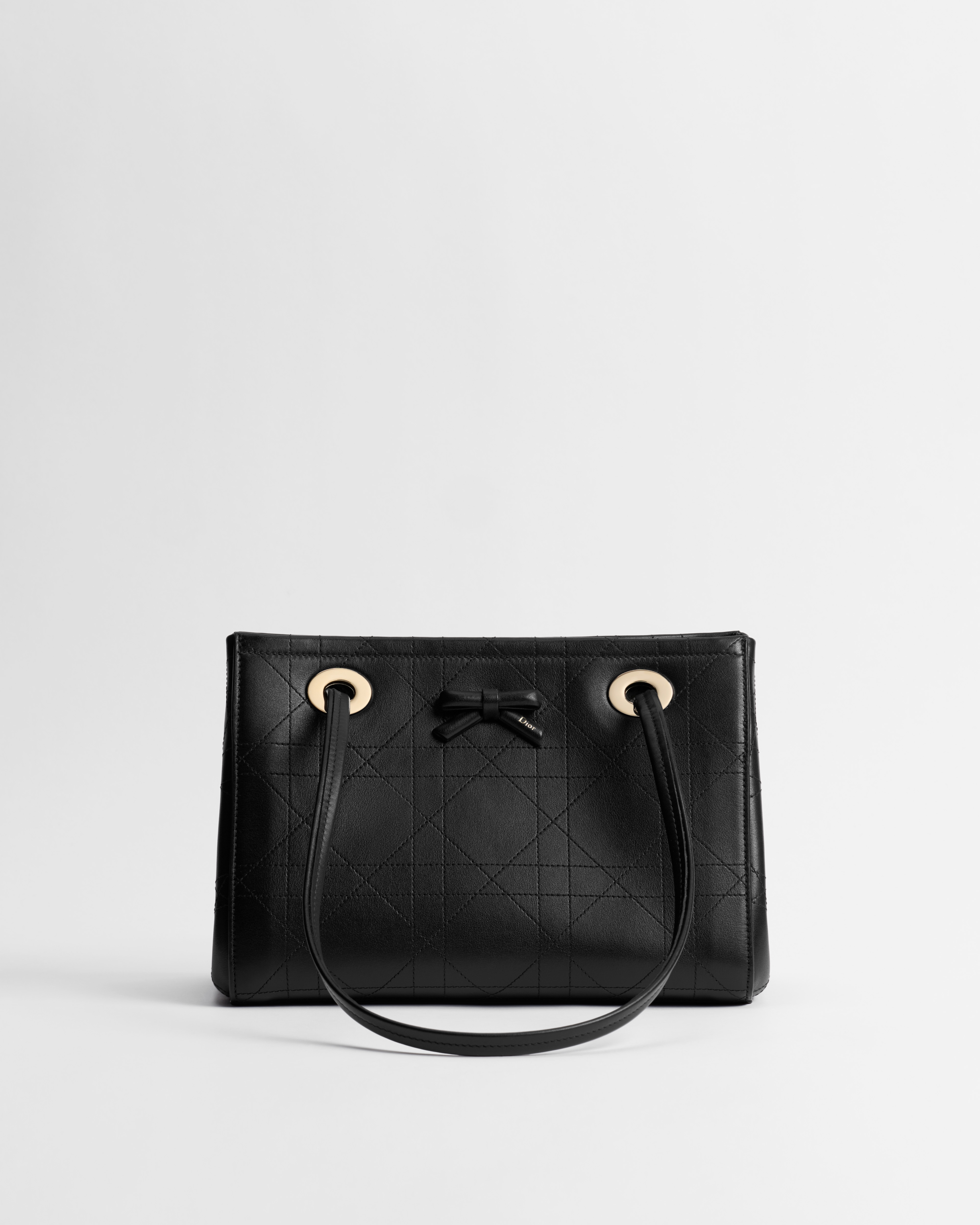 Sac shopping Dior Promenade Small Cuir de veau Flat Cannage noir E01