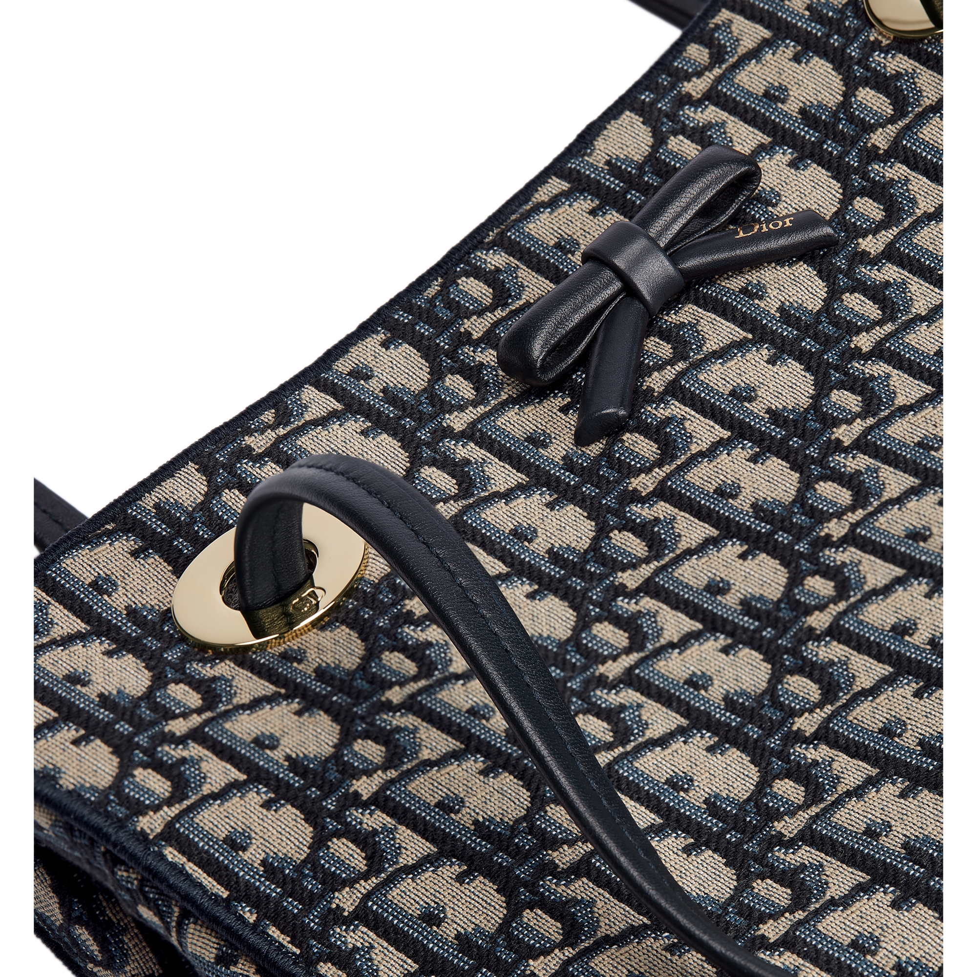 Small Shopping Bag Blue Dior Oblique Jacquard E09