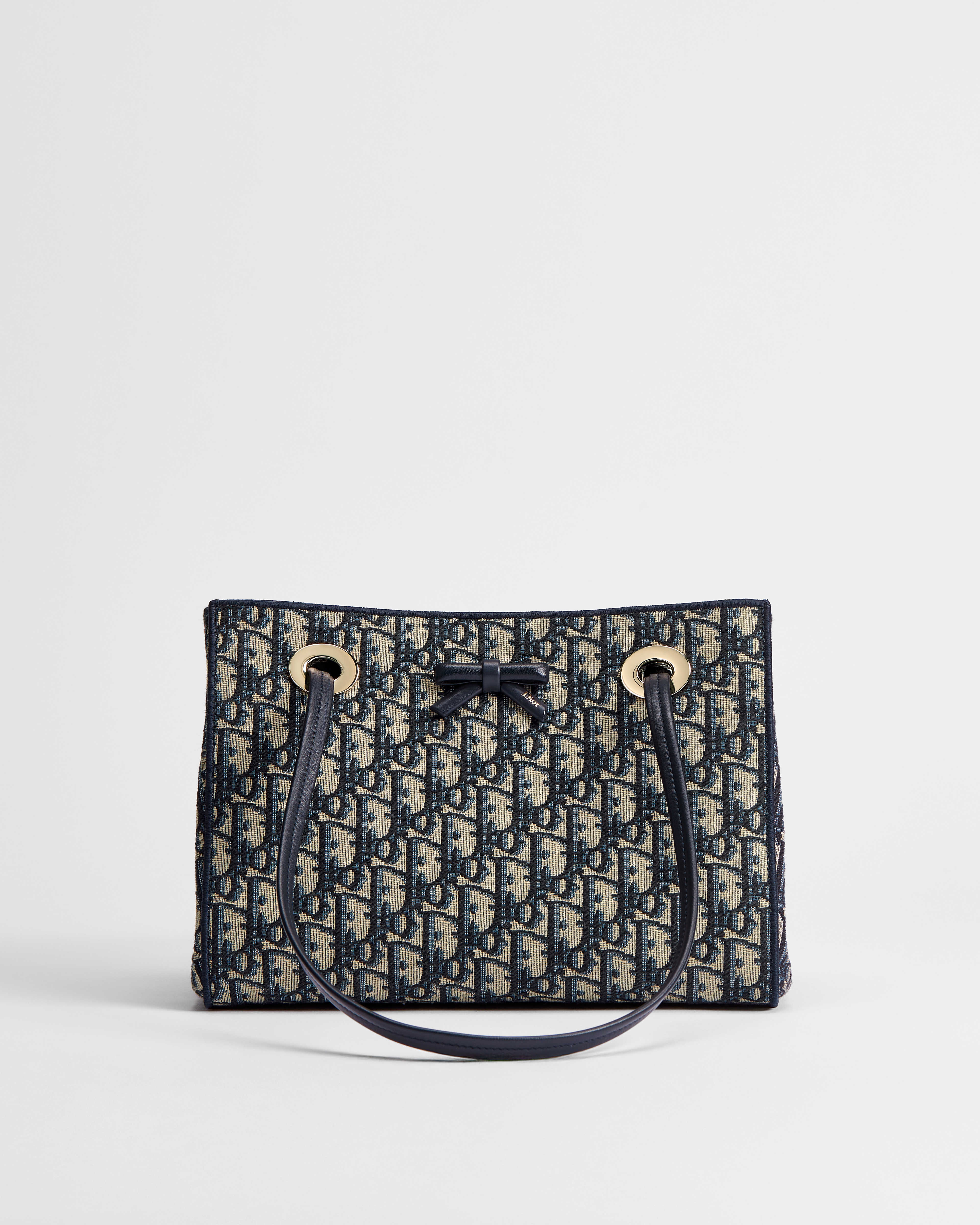 Sac shopping Small Toile jacquard Dior Oblique bleu E01