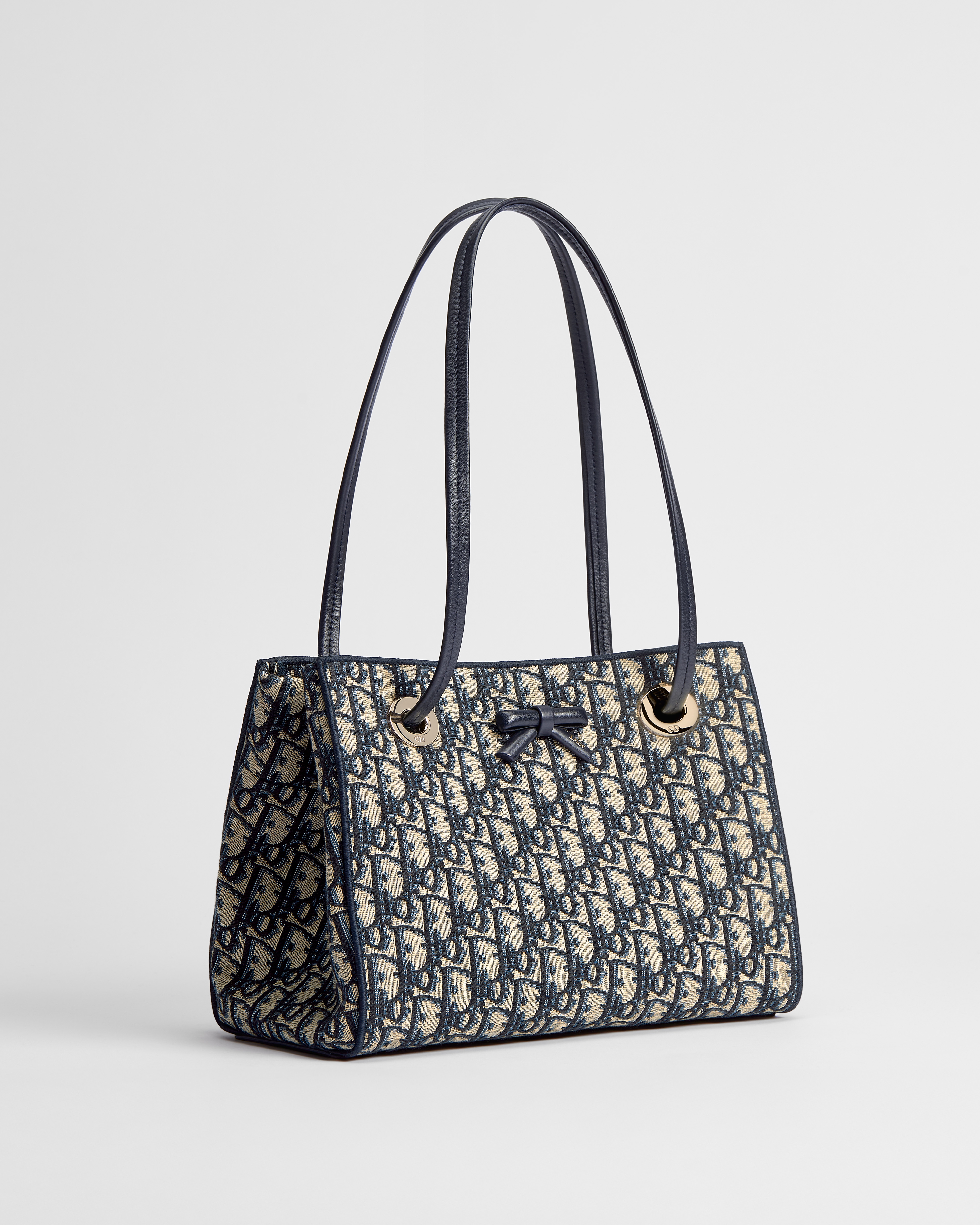 Sac shopping Small Toile jacquard Dior Oblique bleu E03