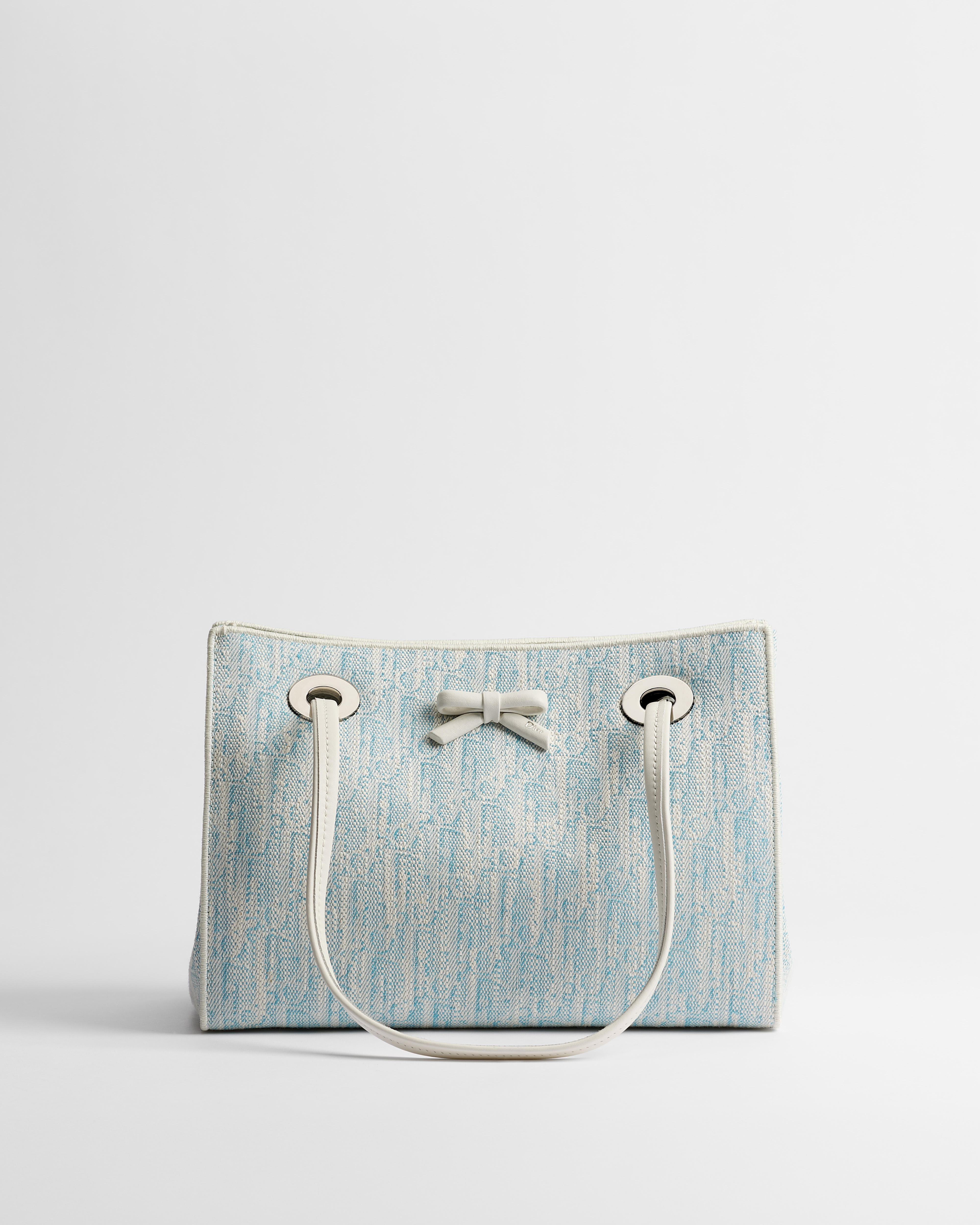 Kleiner Dior Promenade Shopper Dior Oblique Washed Jacquard in Céleste Blau E01