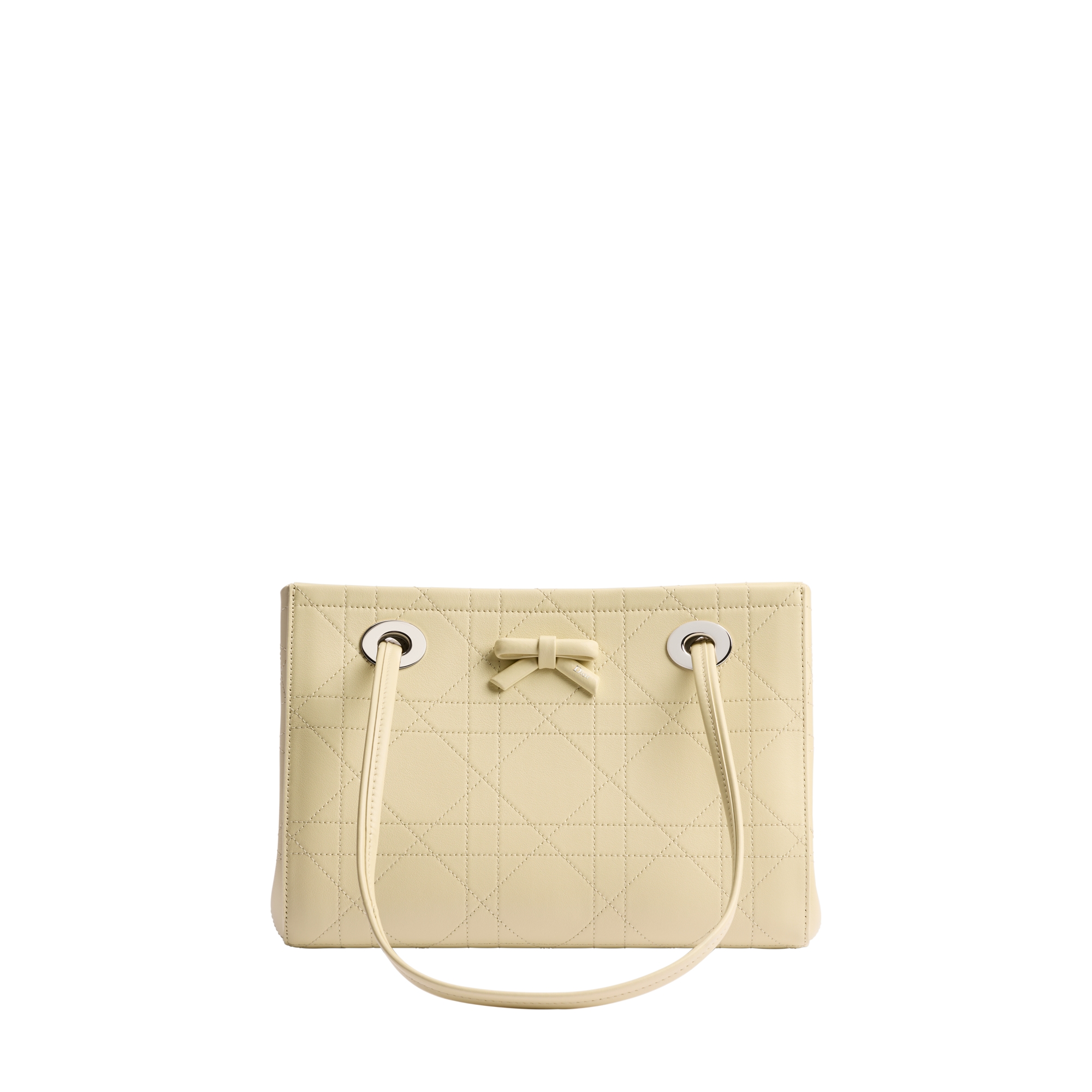 Dior Qixi Small Dior Promenade Shopping Bag Vanilla Flat Cannage