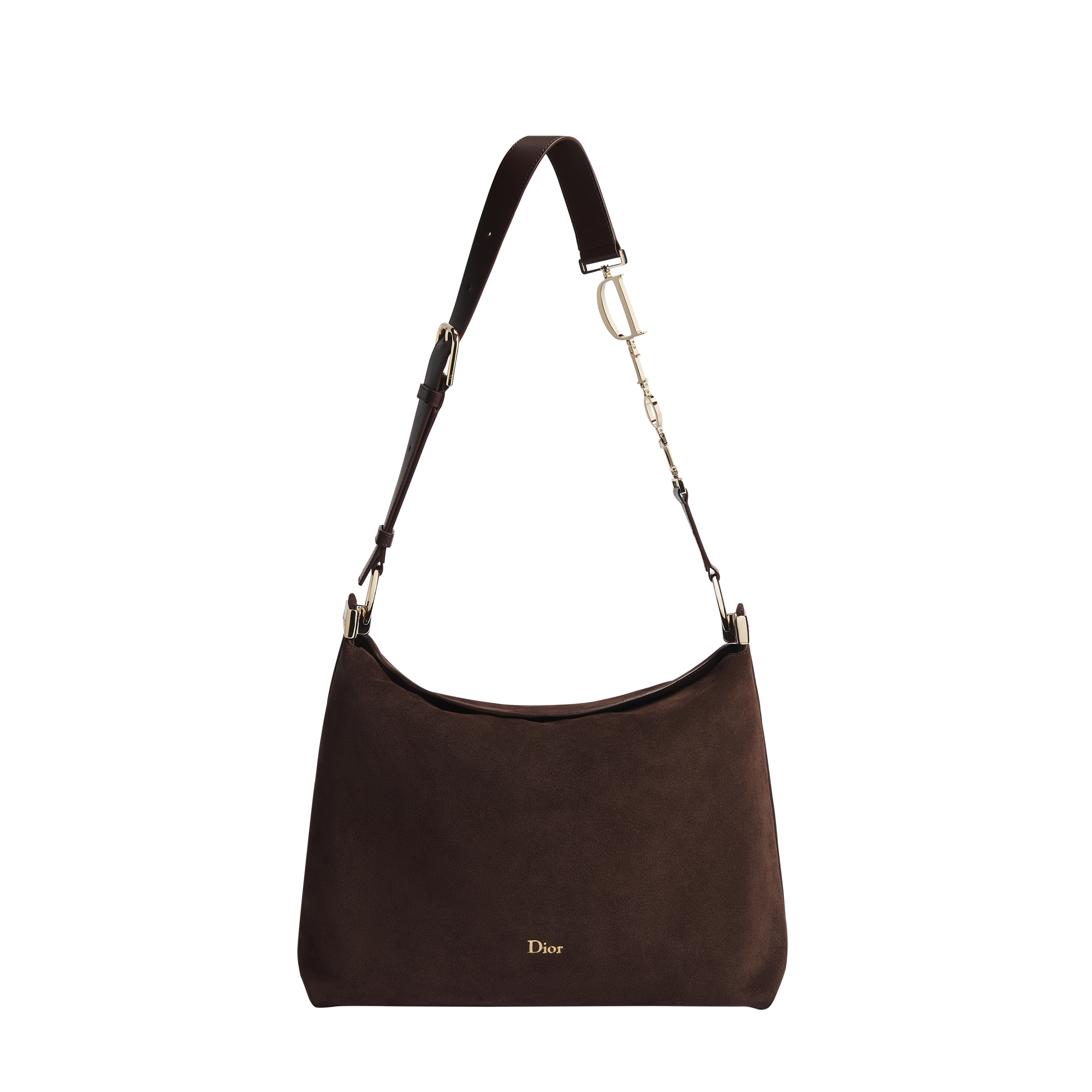 Medium Diorly Bag Chocolate Suede Calfskin E01