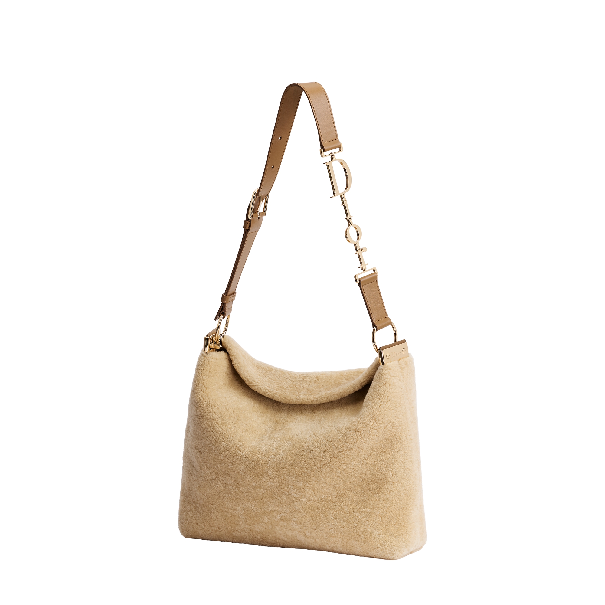 DiorAlps Medium Diorly Bag Ecru Lambskin Shearling E03