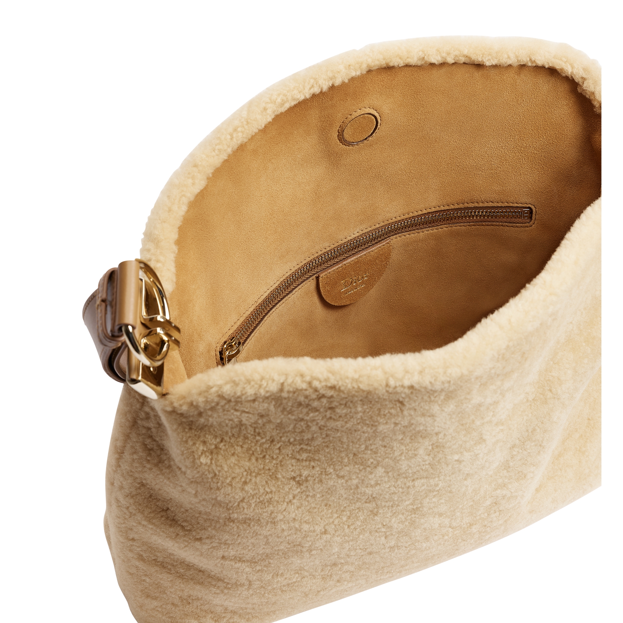 DiorAlps Medium Diorly Bag Ecru Lambskin Shearling E06