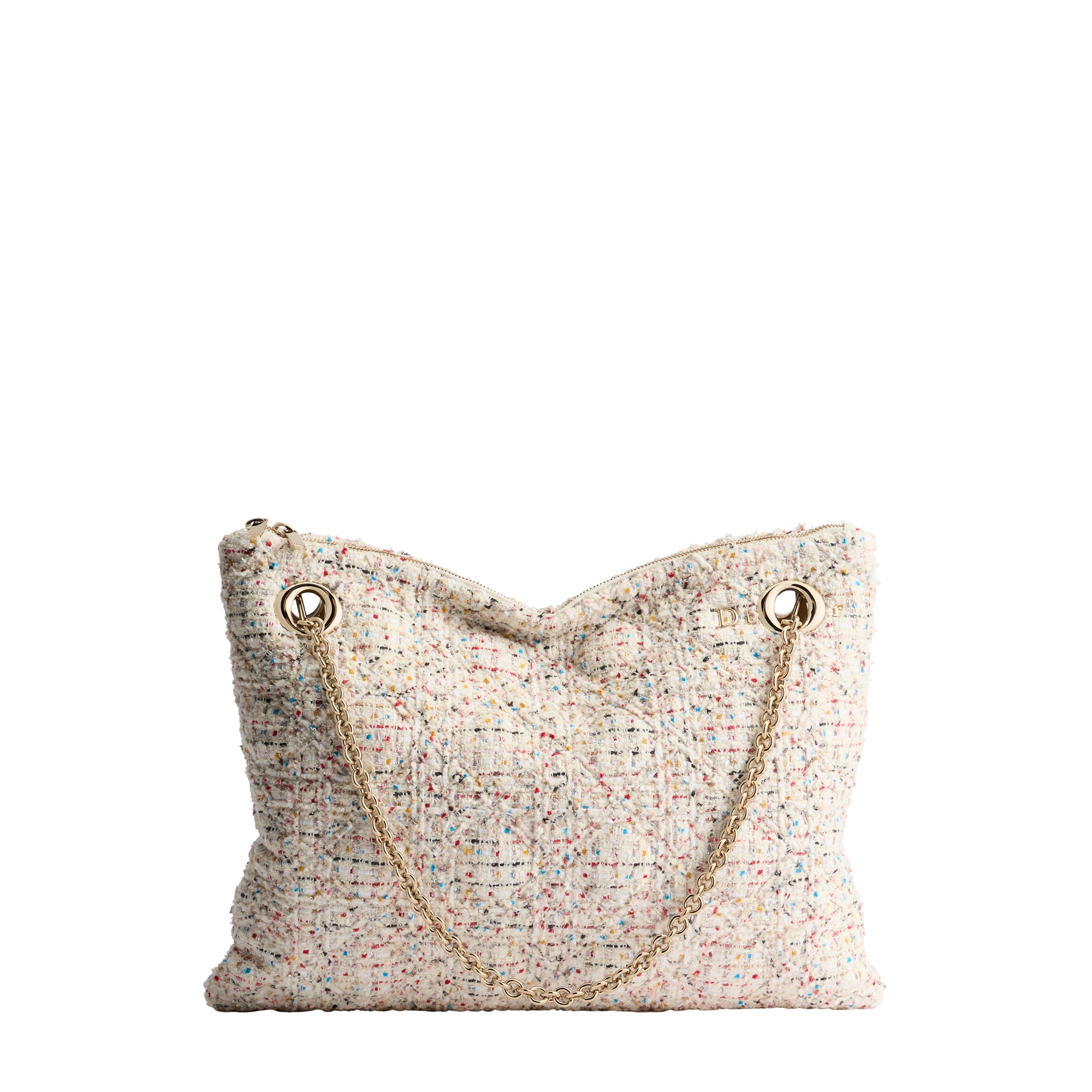 Medium Dior Milly-La-Forêt Bag Multicolor Macrocannage Tweed | DIOR